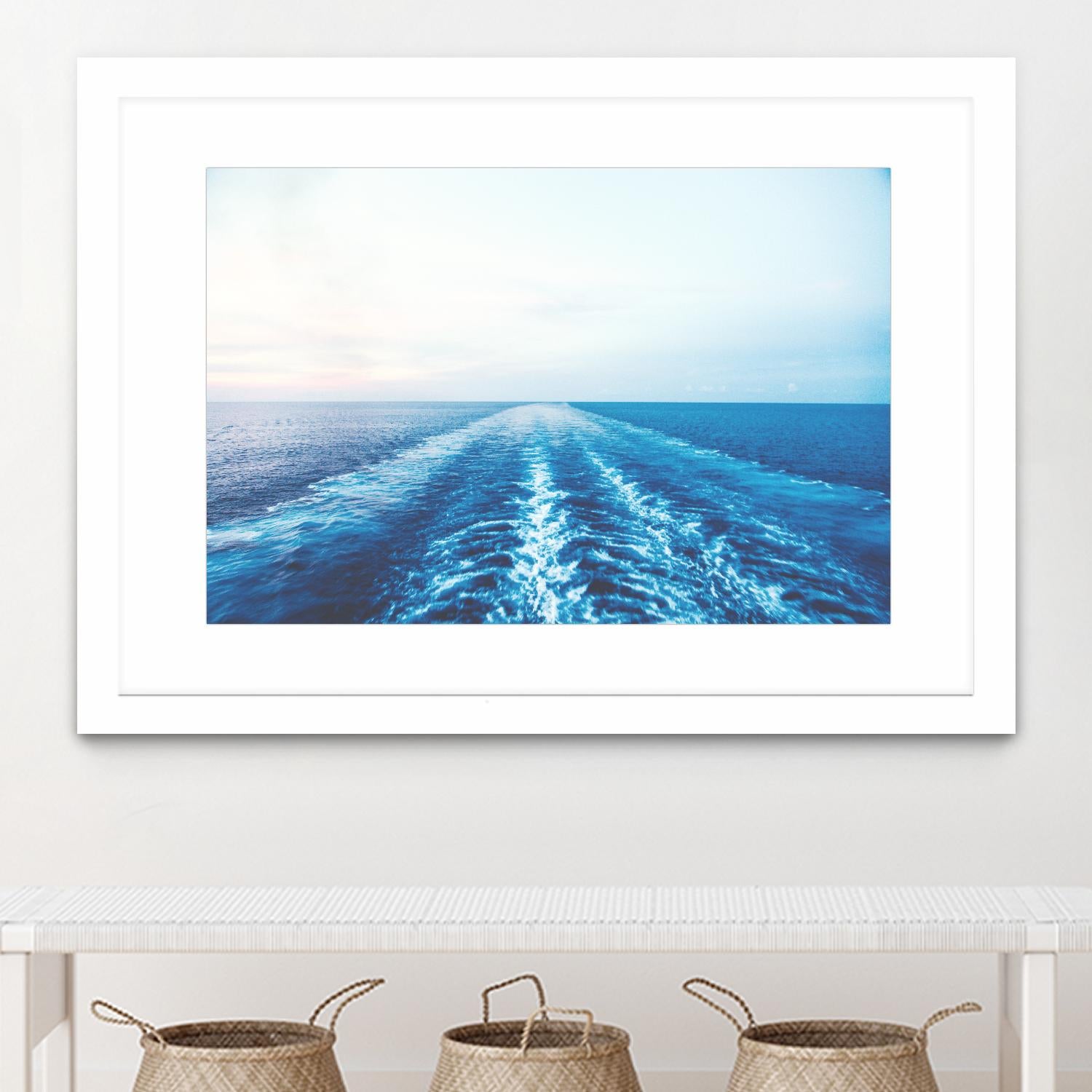 Sea trail by Pexels on GIANT ART - white sea scene