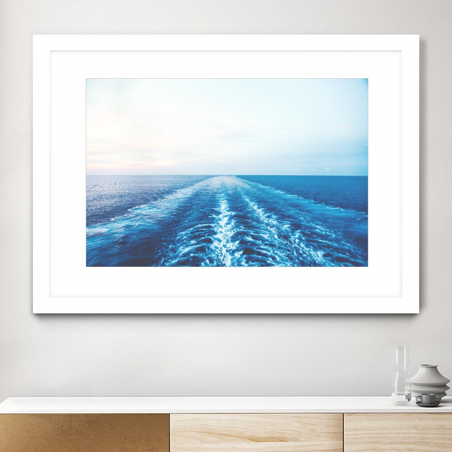 Sea trail by Pexels on GIANT ART - white sea scene
