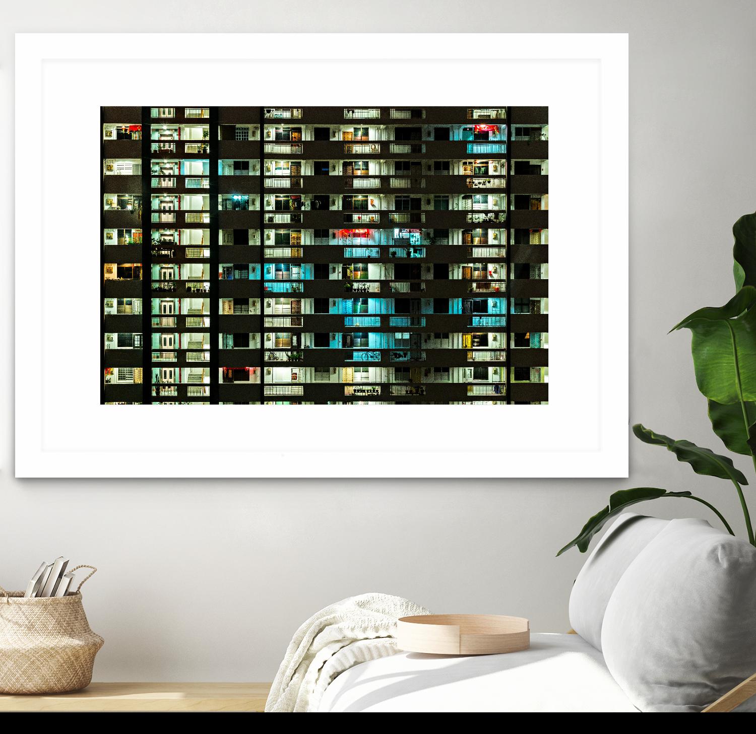 At night by Pexels on GIANT ART - white architectural