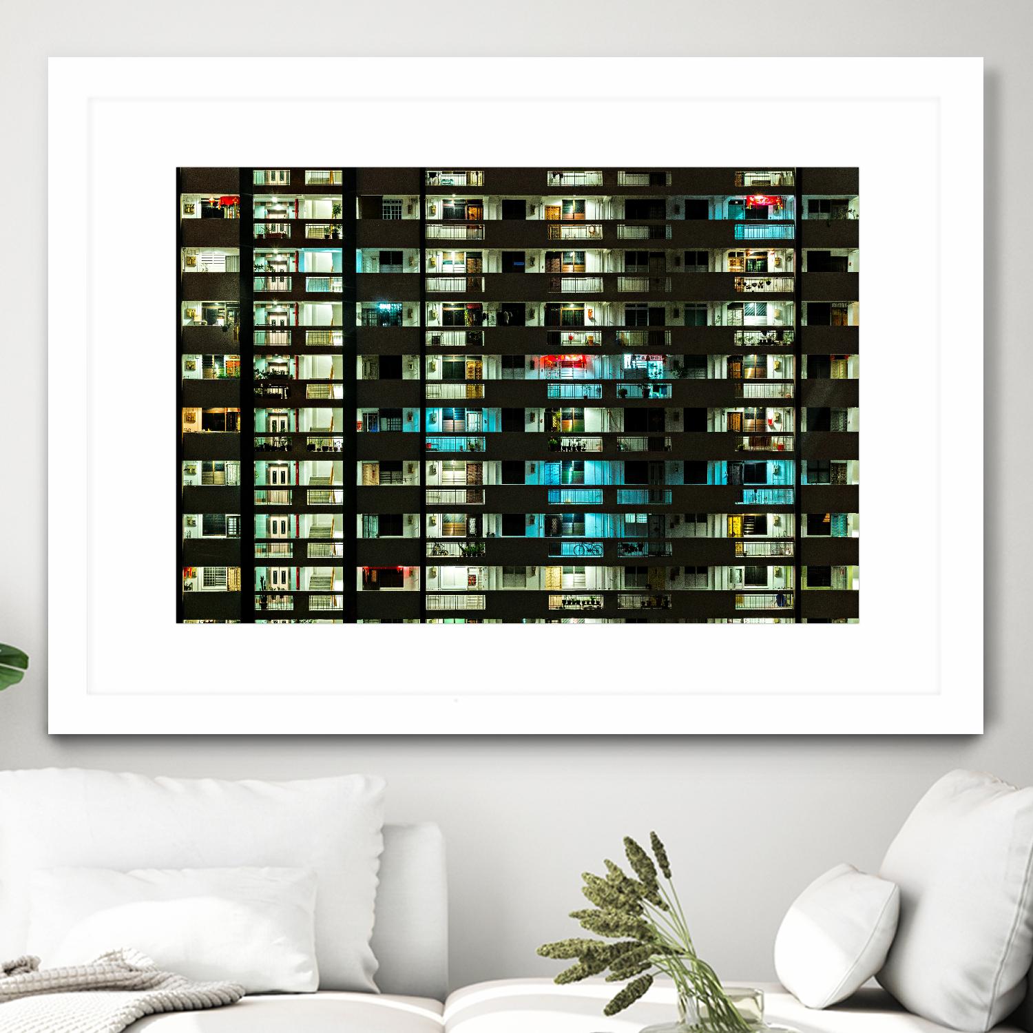 At night by Pexels on GIANT ART - white architectural