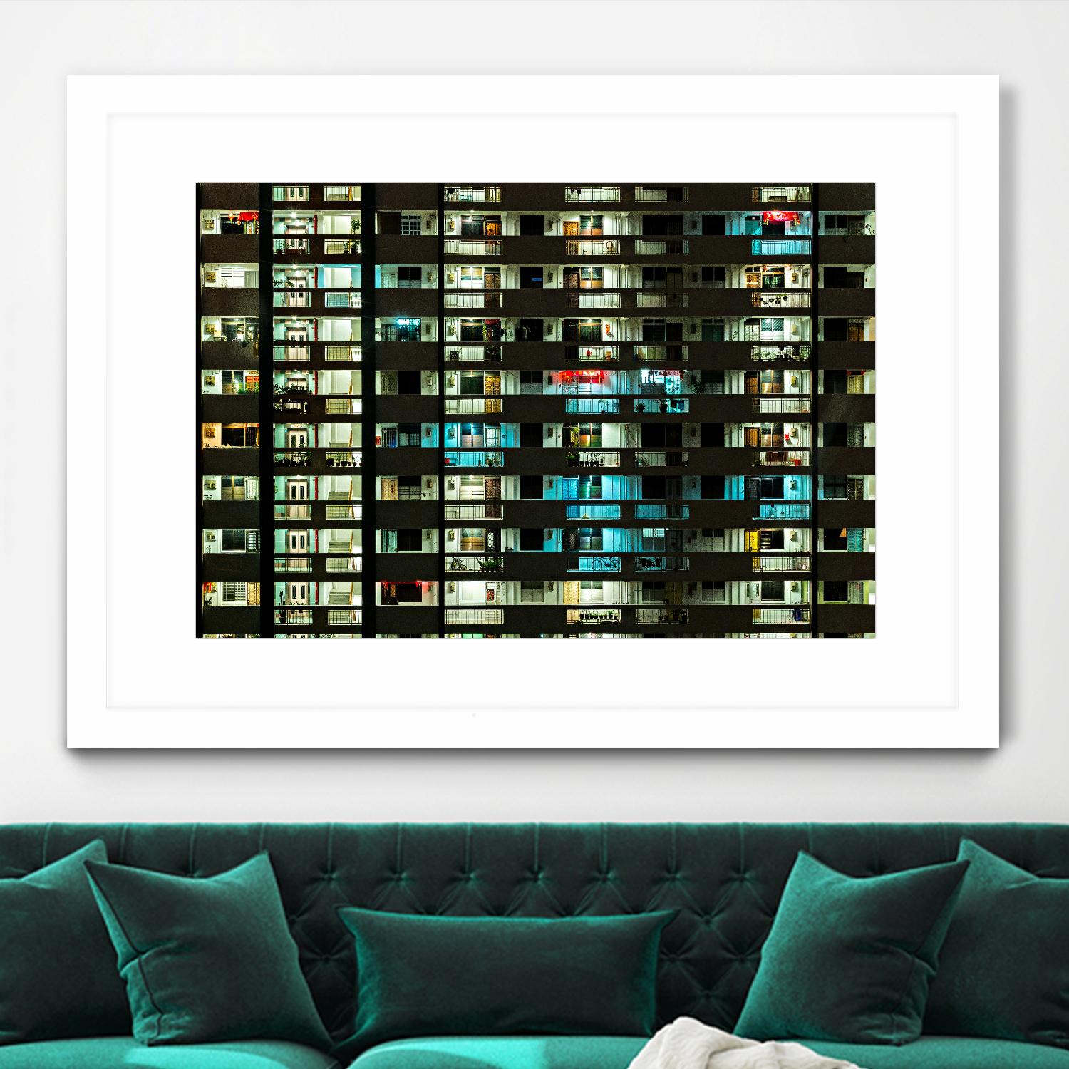 At night by Pexels on GIANT ART - white architectural