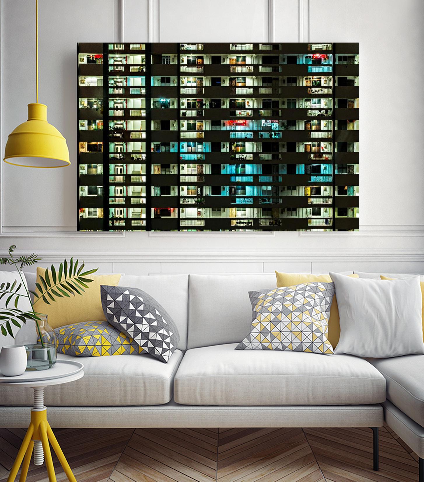 At night by Pexels on GIANT ART - white architectural