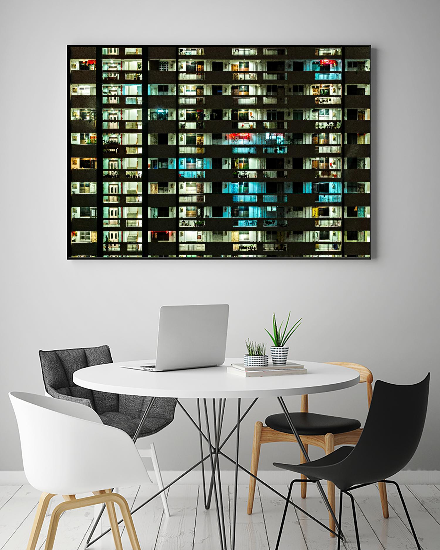 At night by Pexels on GIANT ART - white architectural