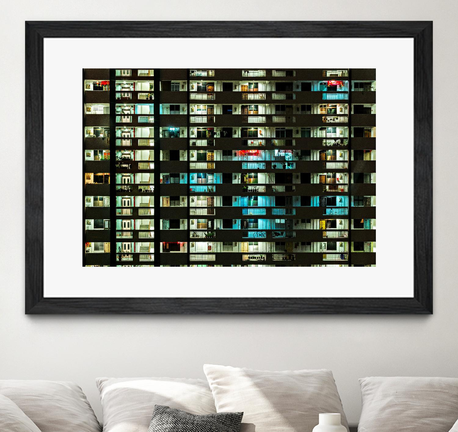 At night by Pexels on GIANT ART - white architectural