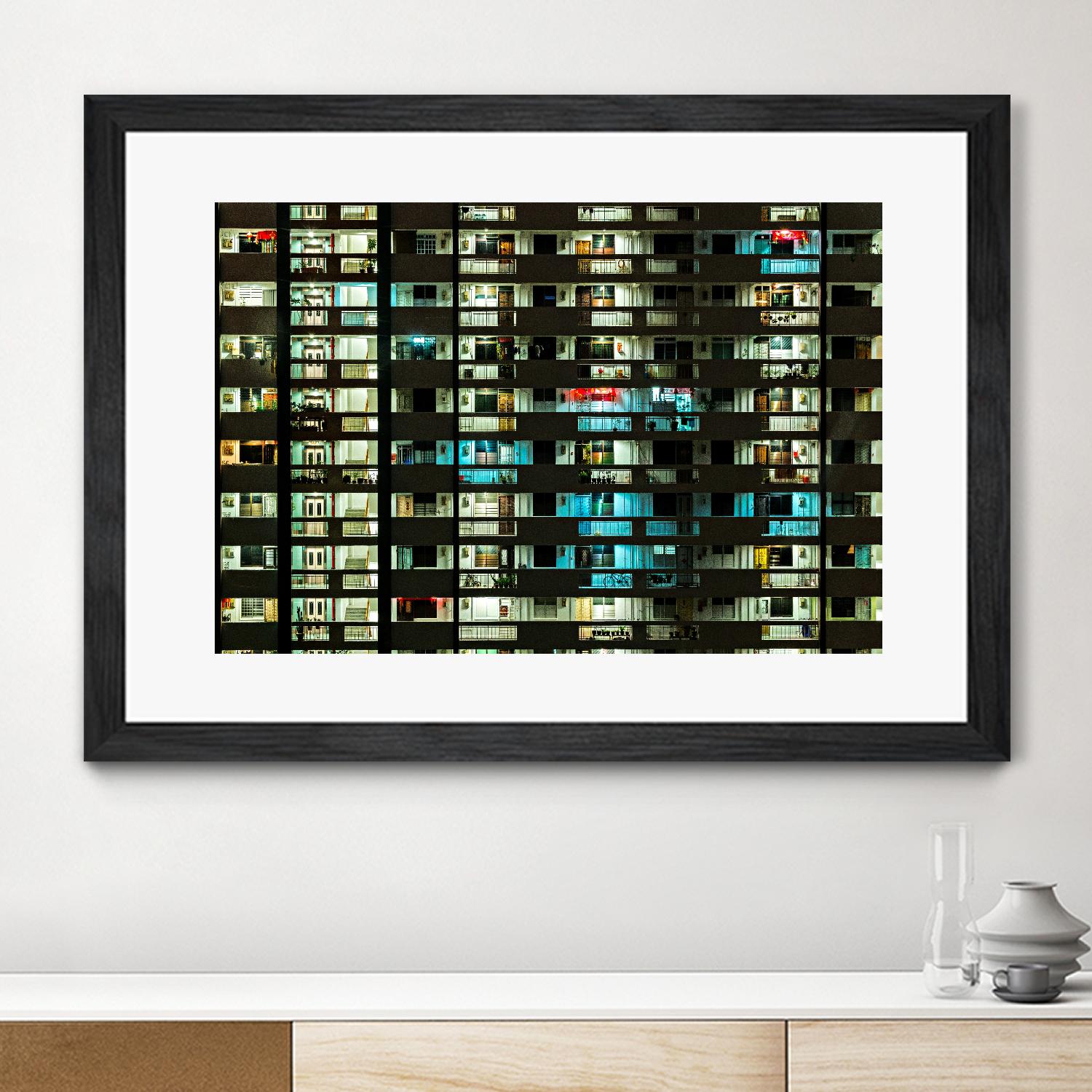 At night by Pexels on GIANT ART - white architectural