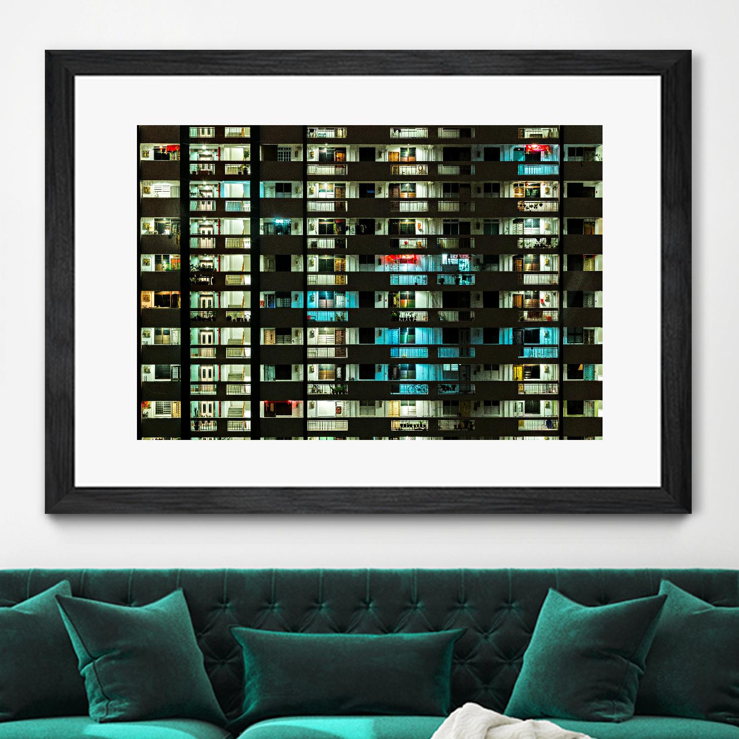 At night by Pexels on GIANT ART - white architectural