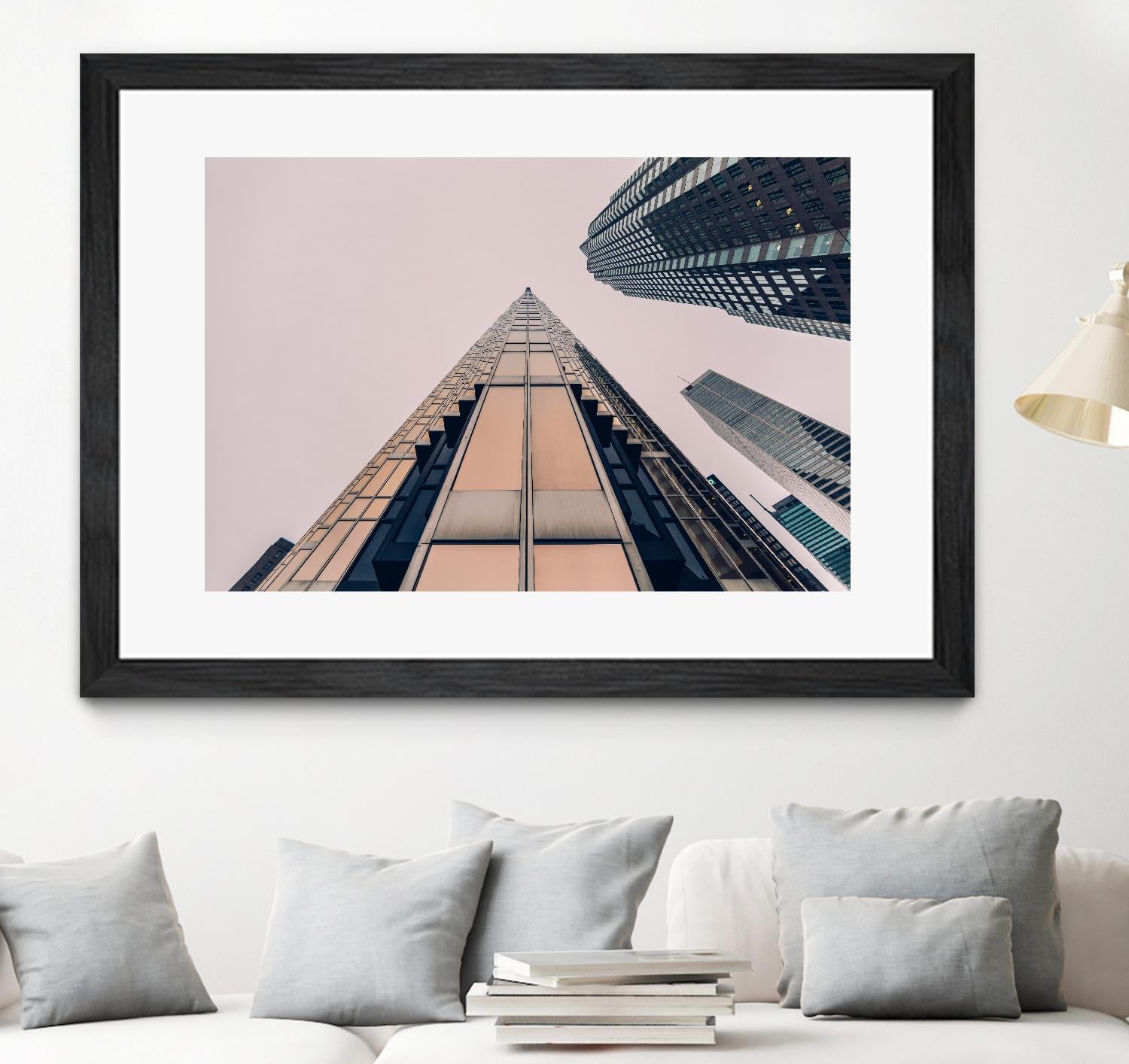 Skyline view by Pexels on GIANT ART - pink city scene