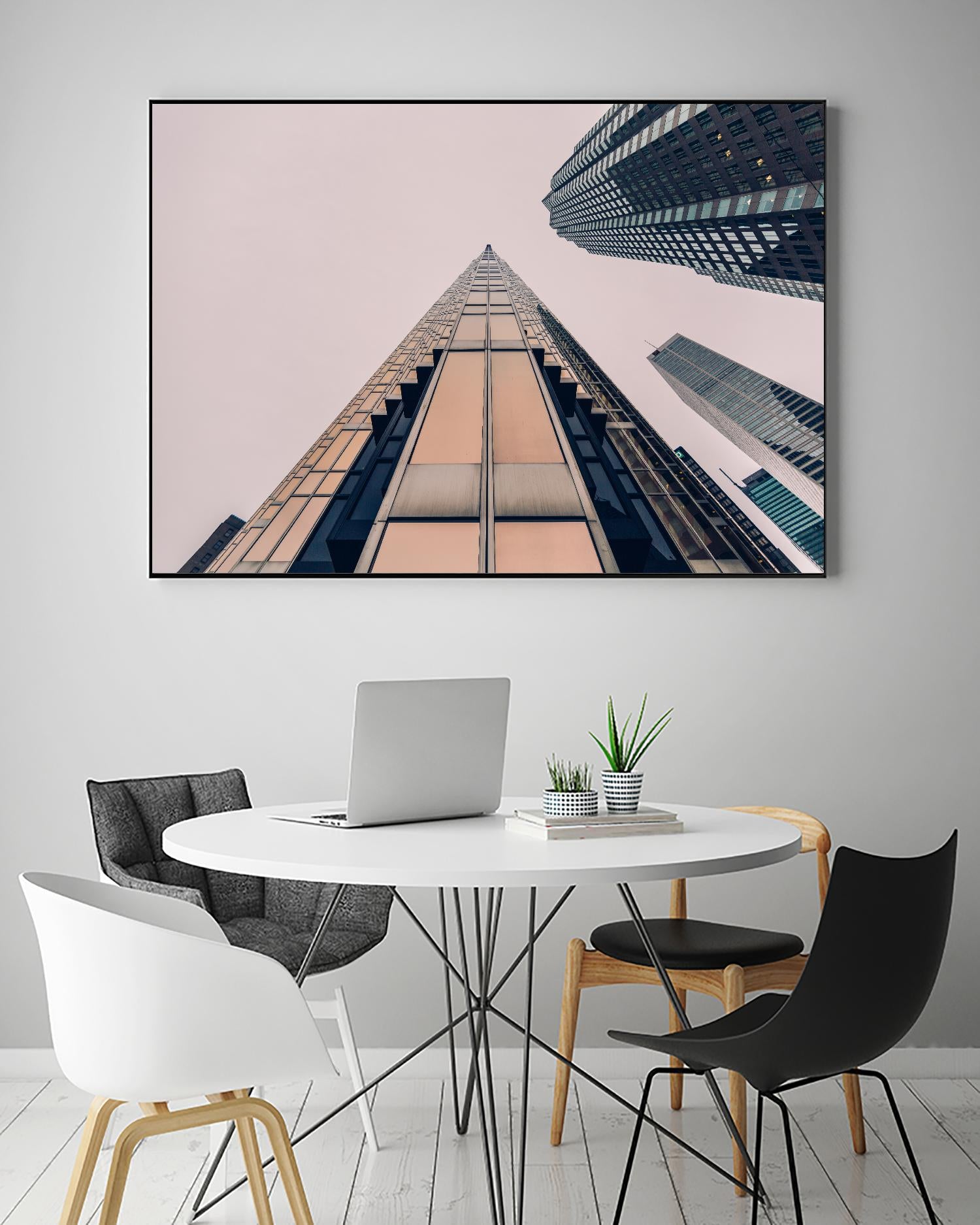 Skyline view by Pexels on GIANT ART - black city scene