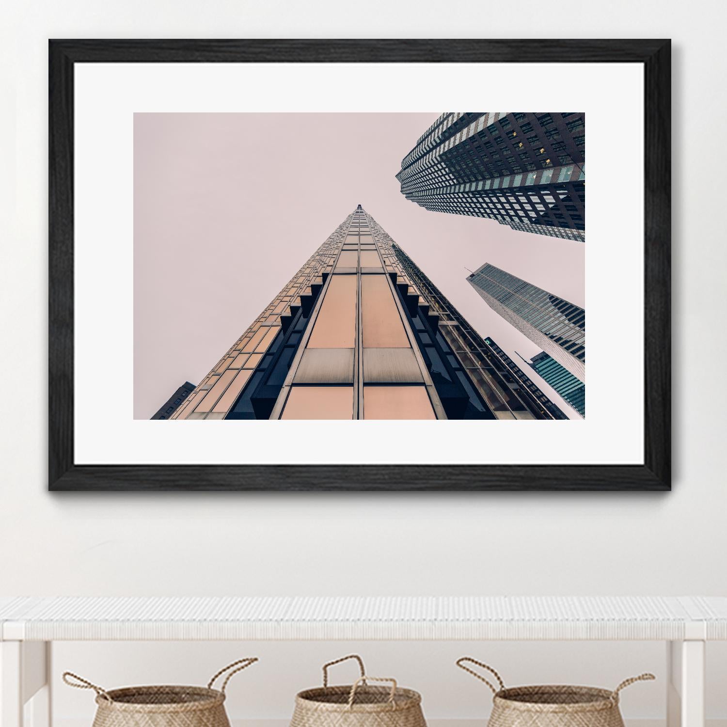 Skyline view by Pexels on GIANT ART - pink city scene