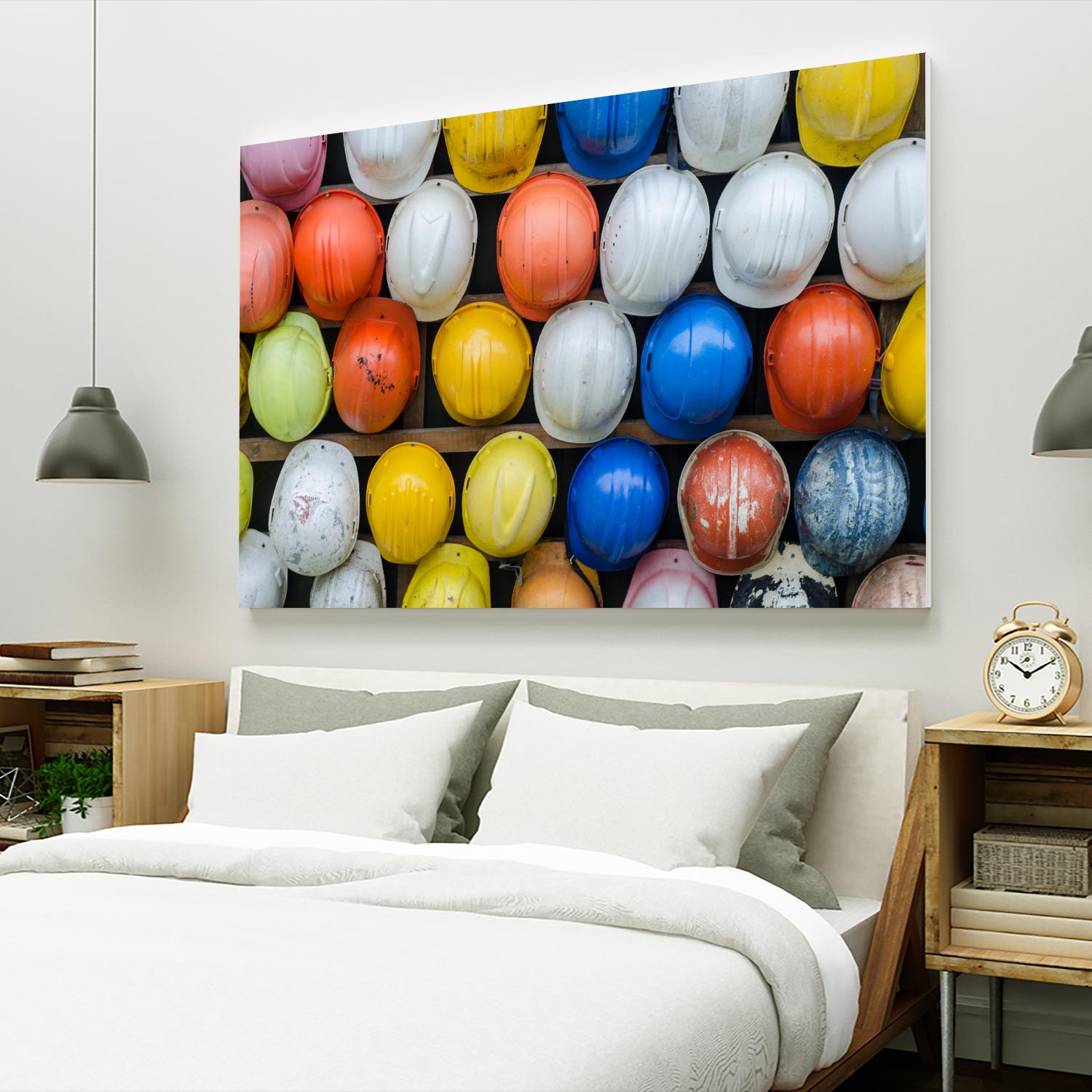 Safety helmets by Pexels on GIANT ART - yellow everyday life