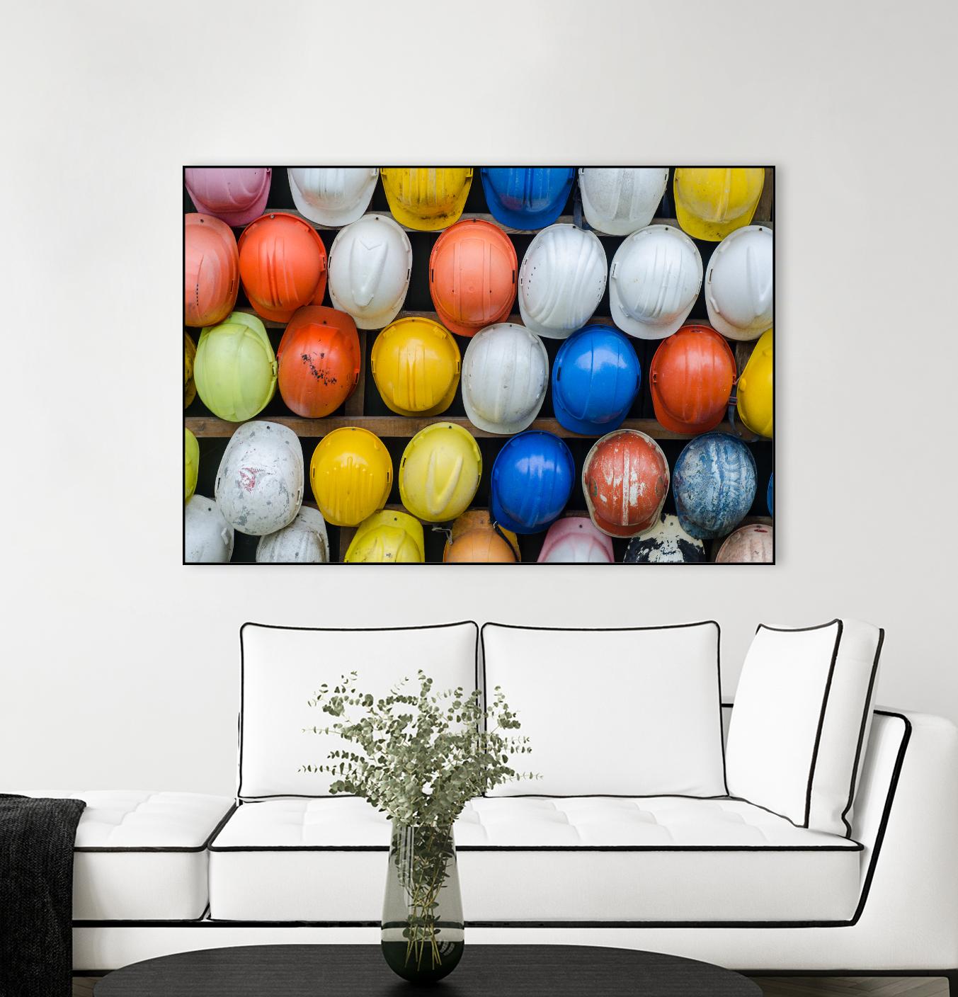 Safety helmets by Pexels on GIANT ART - yellow everyday life