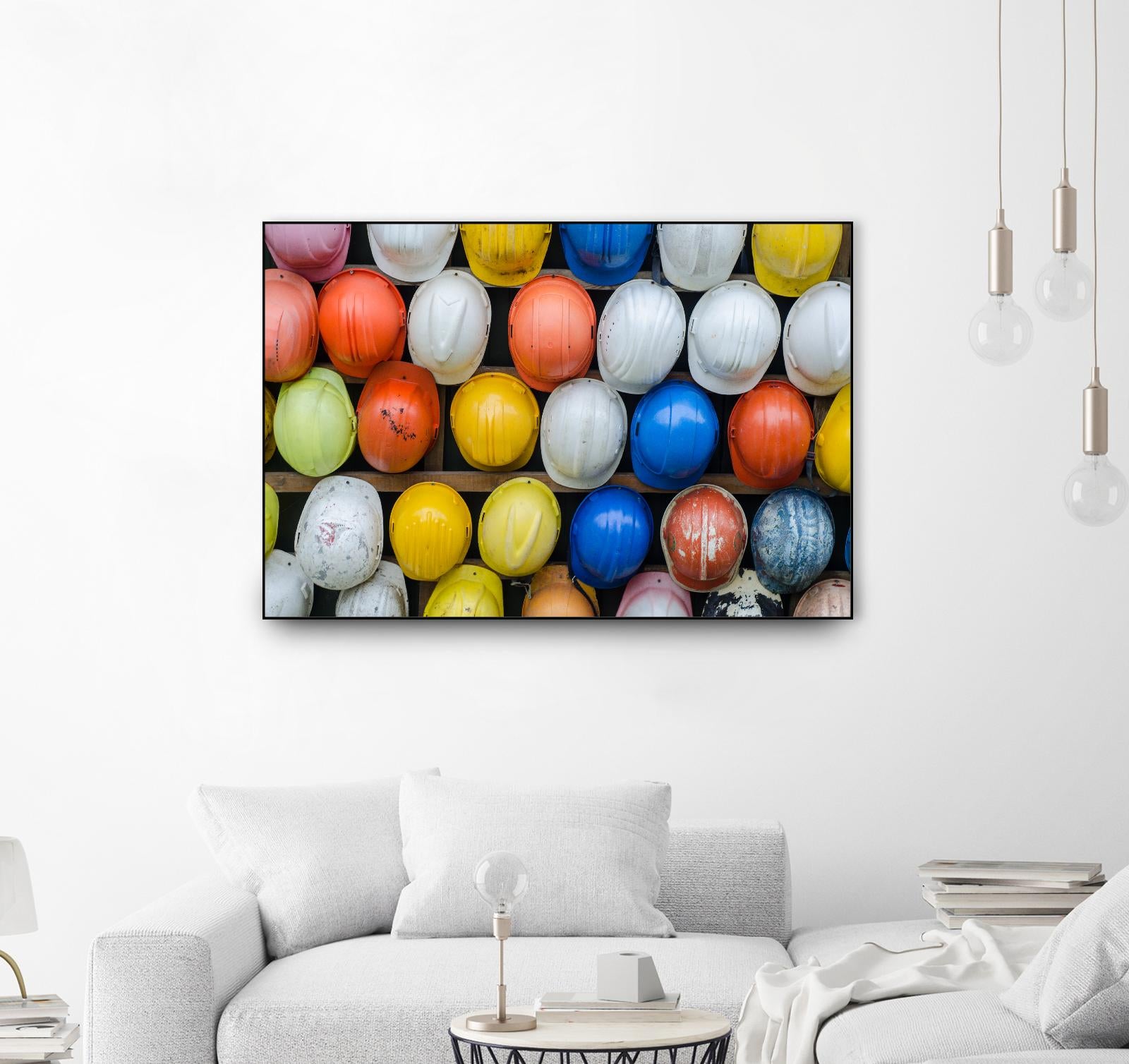 Safety helmets by Pexels on GIANT ART - yellow everyday life