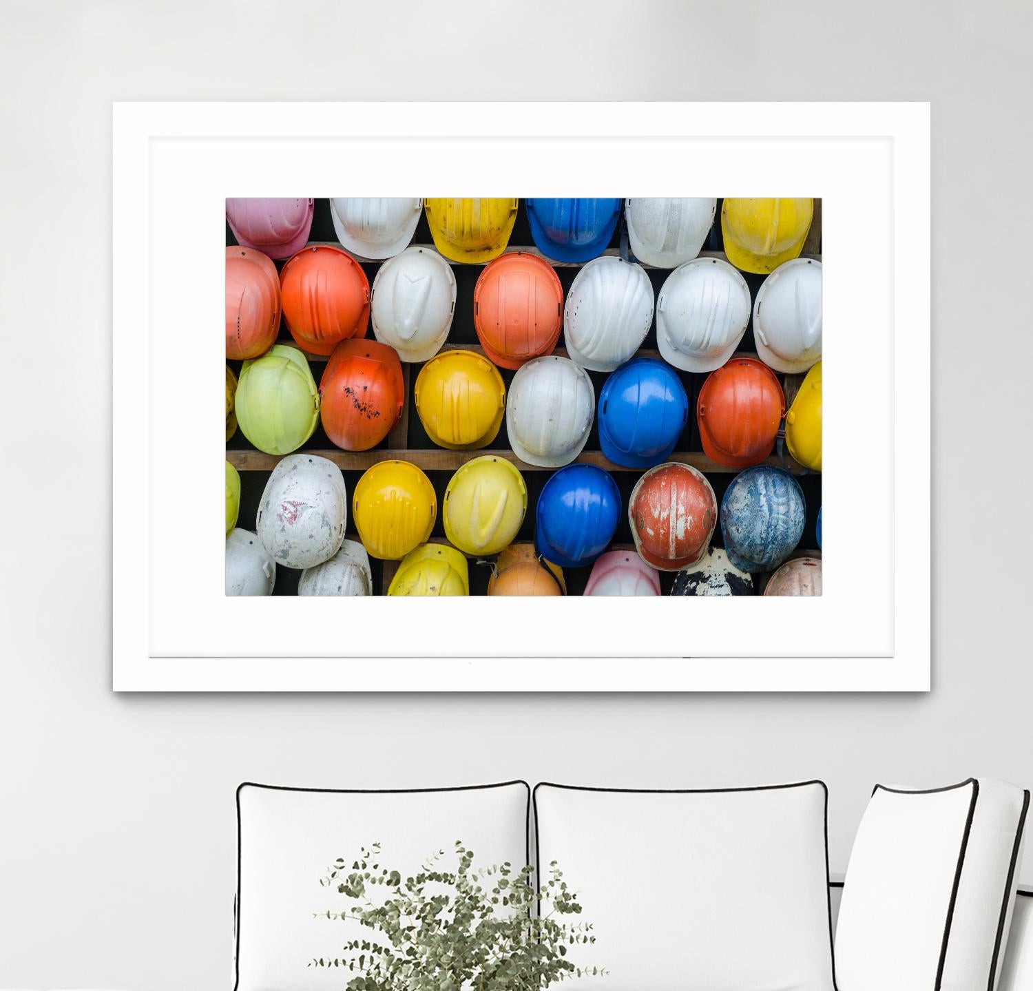 Safety helmets by Pexels on GIANT ART - white everyday life casque