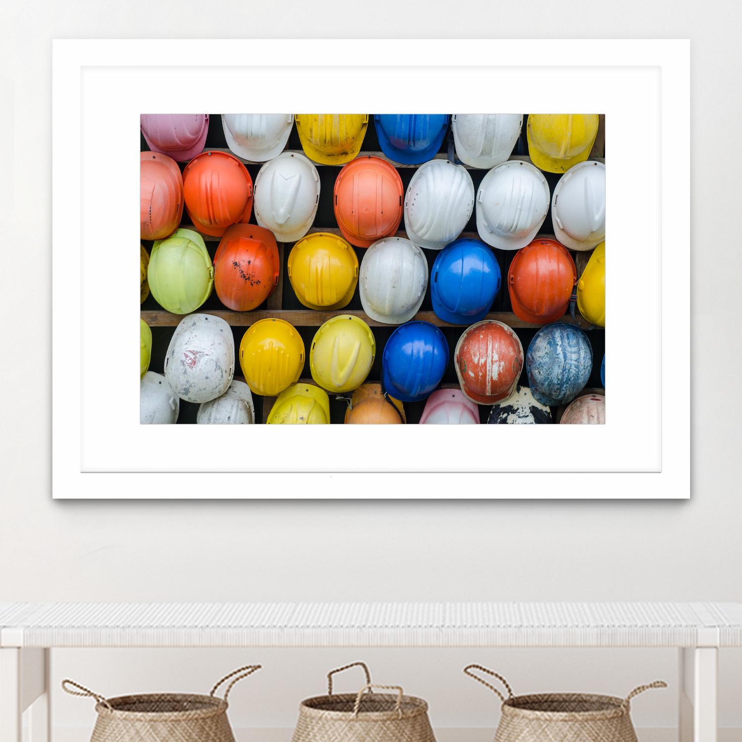 Safety helmets by Pexels on GIANT ART - white everyday life casque