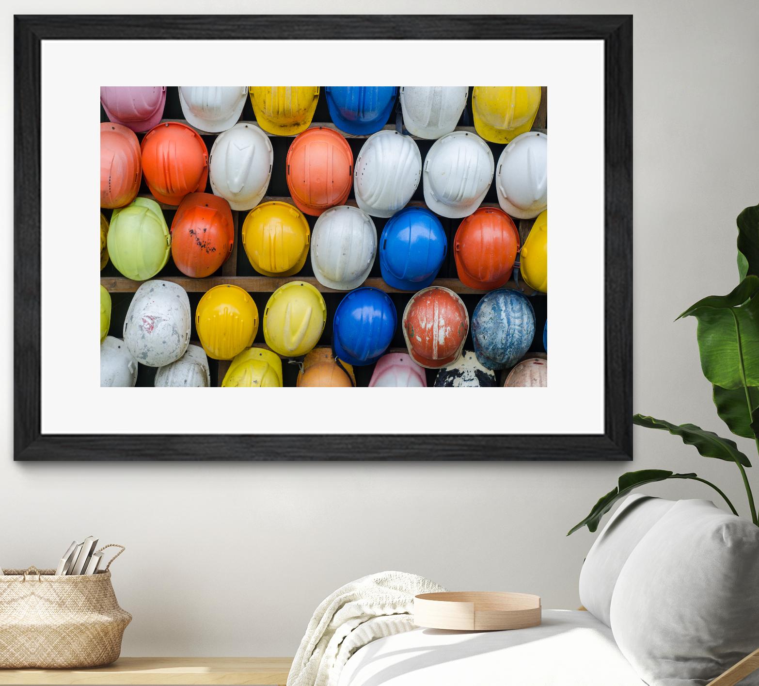 Safety helmets by Pexels on GIANT ART - white everyday life casque