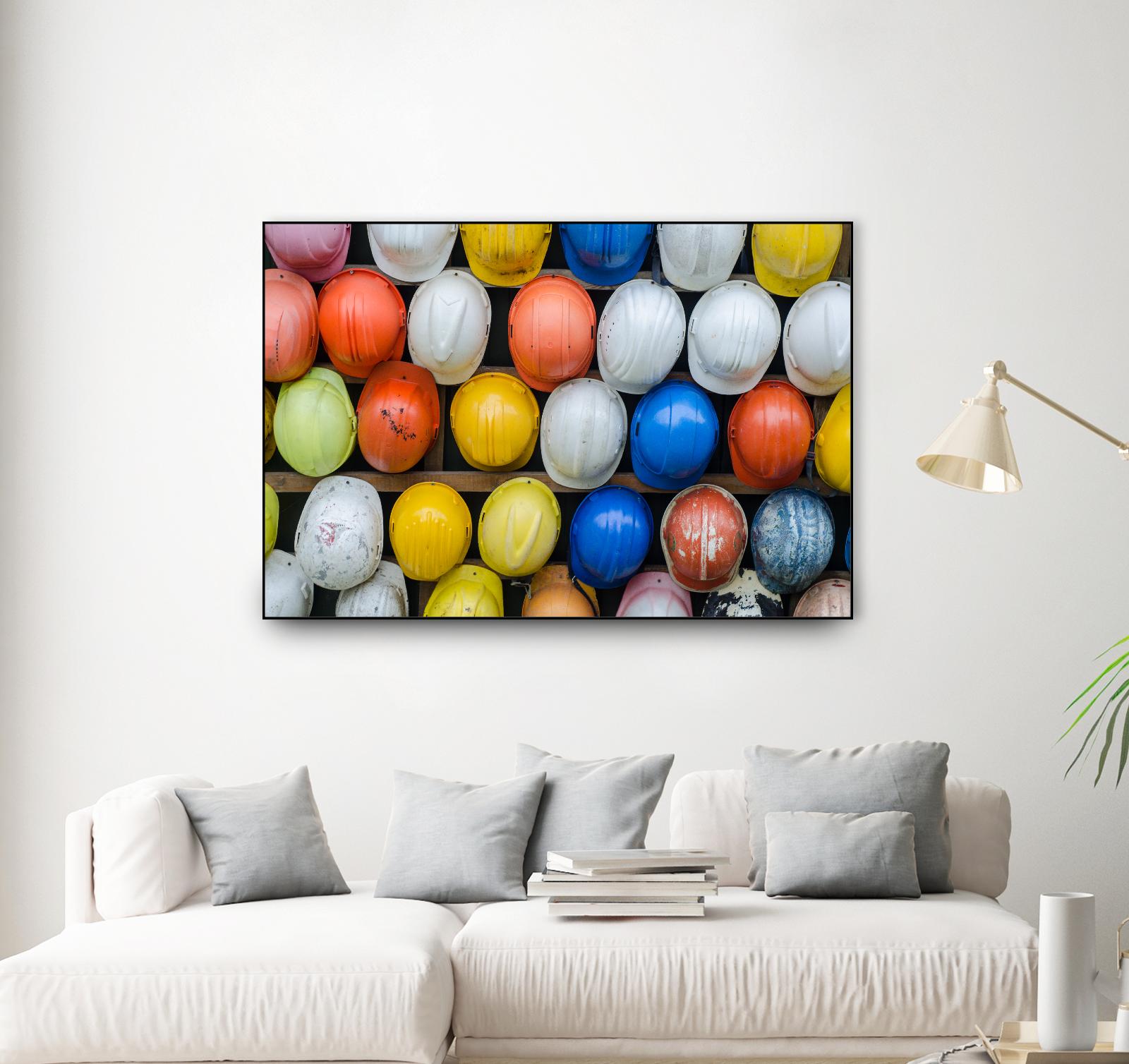 Safety helmets by Pexels on GIANT ART - yellow everyday life