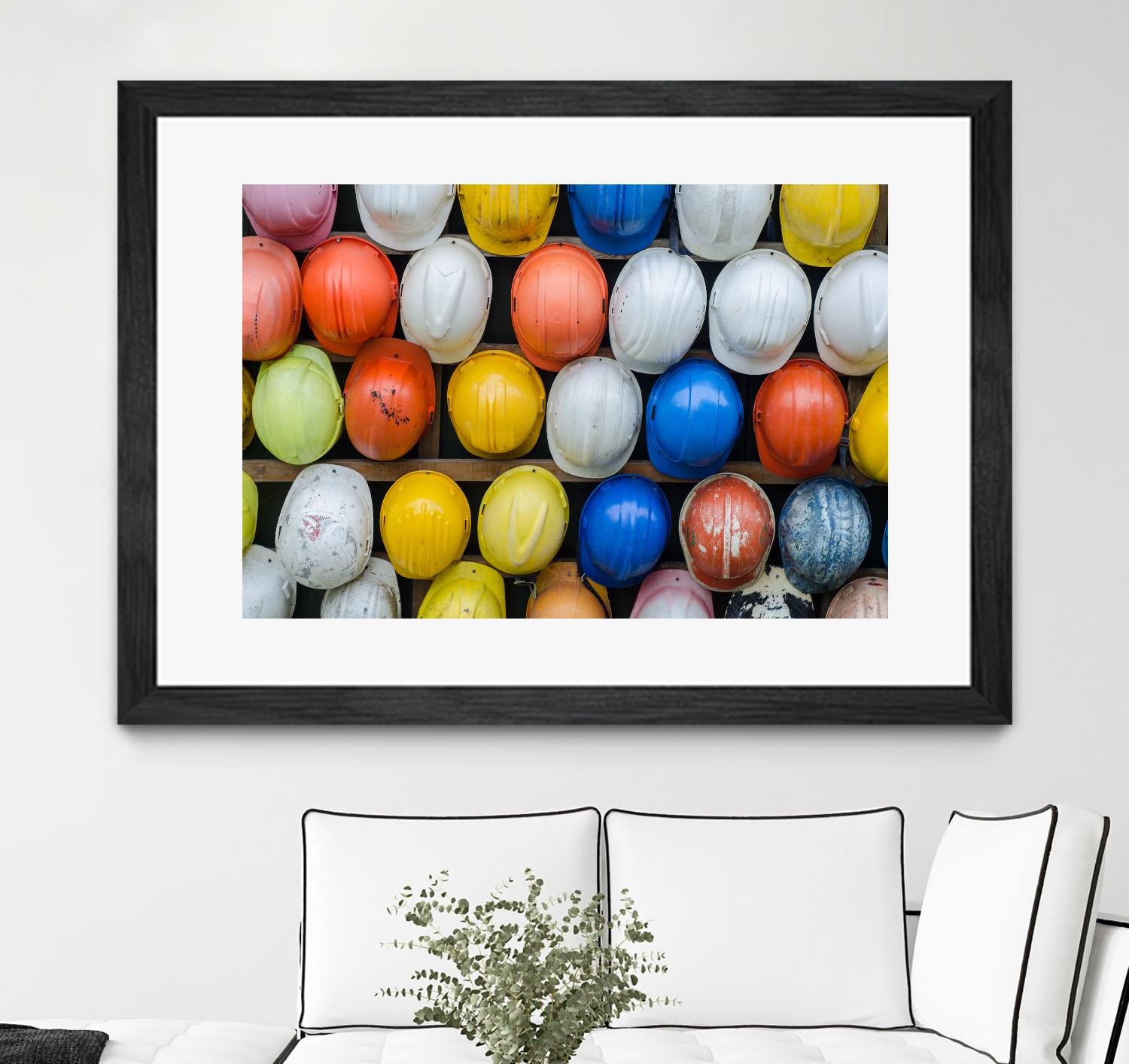 Safety helmets by Pexels on GIANT ART - white everyday life casque