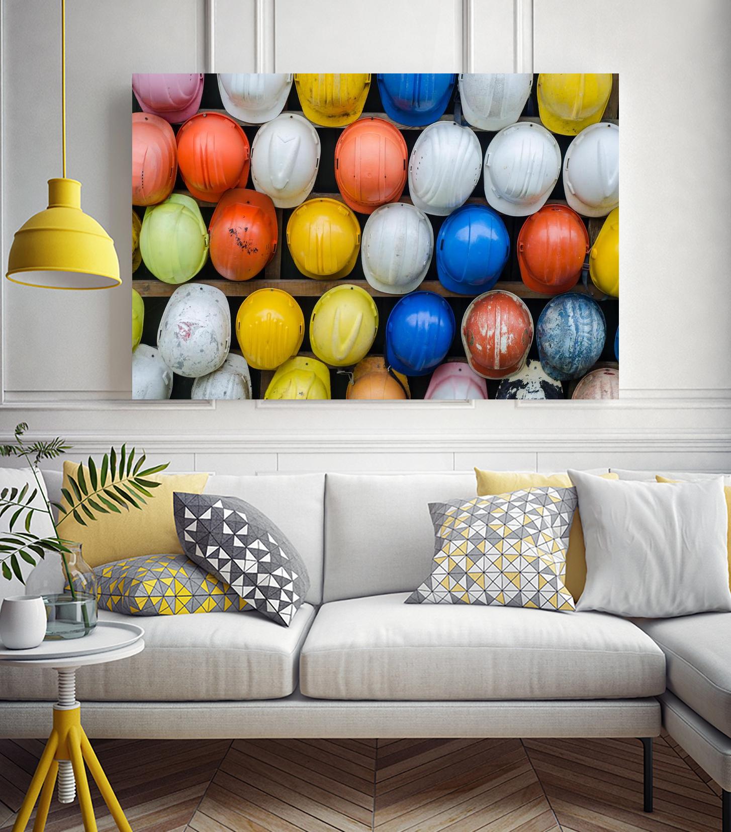 Safety helmets by Pexels on GIANT ART - white everyday life casque