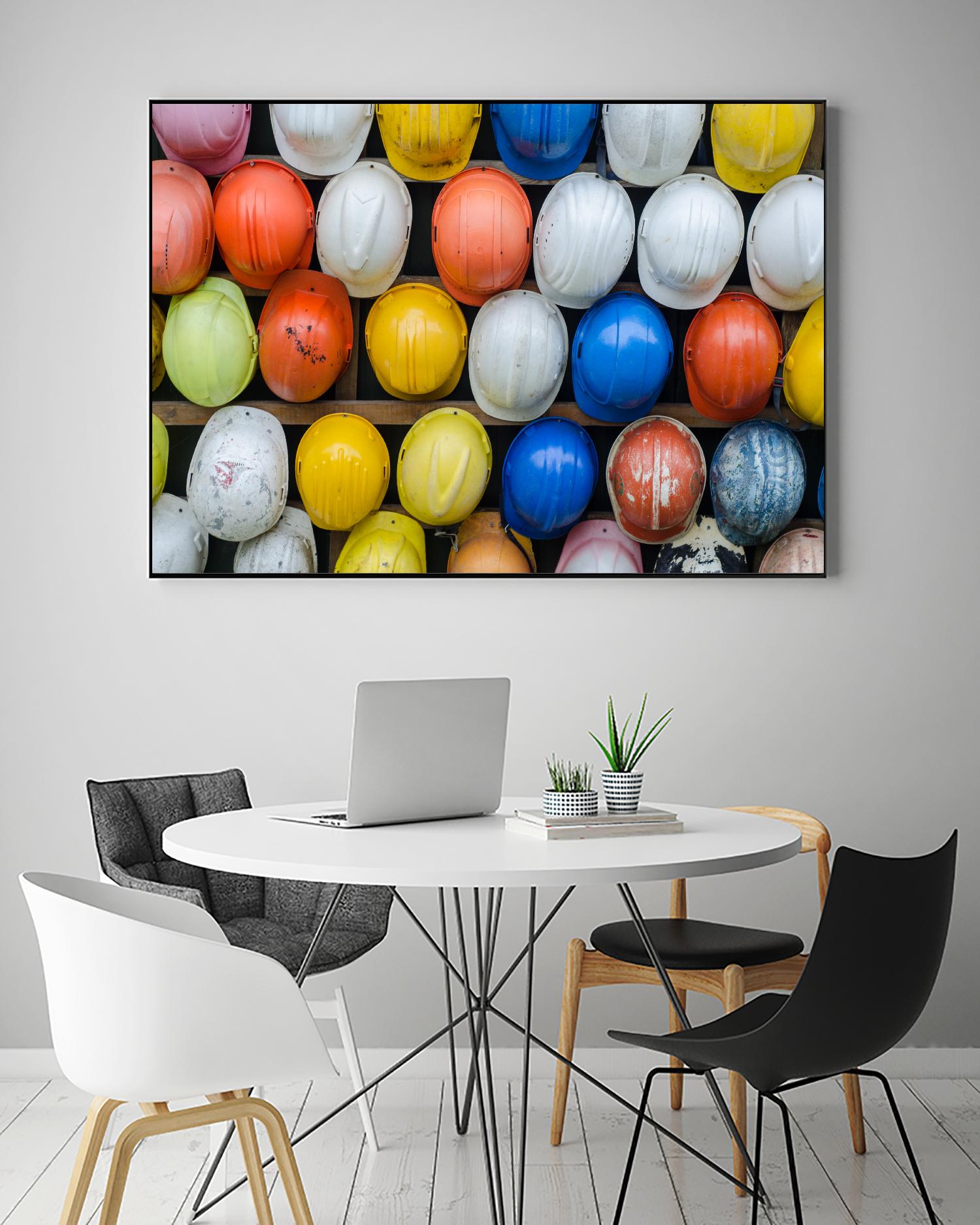 Safety helmets by Pexels on GIANT ART - yellow everyday life