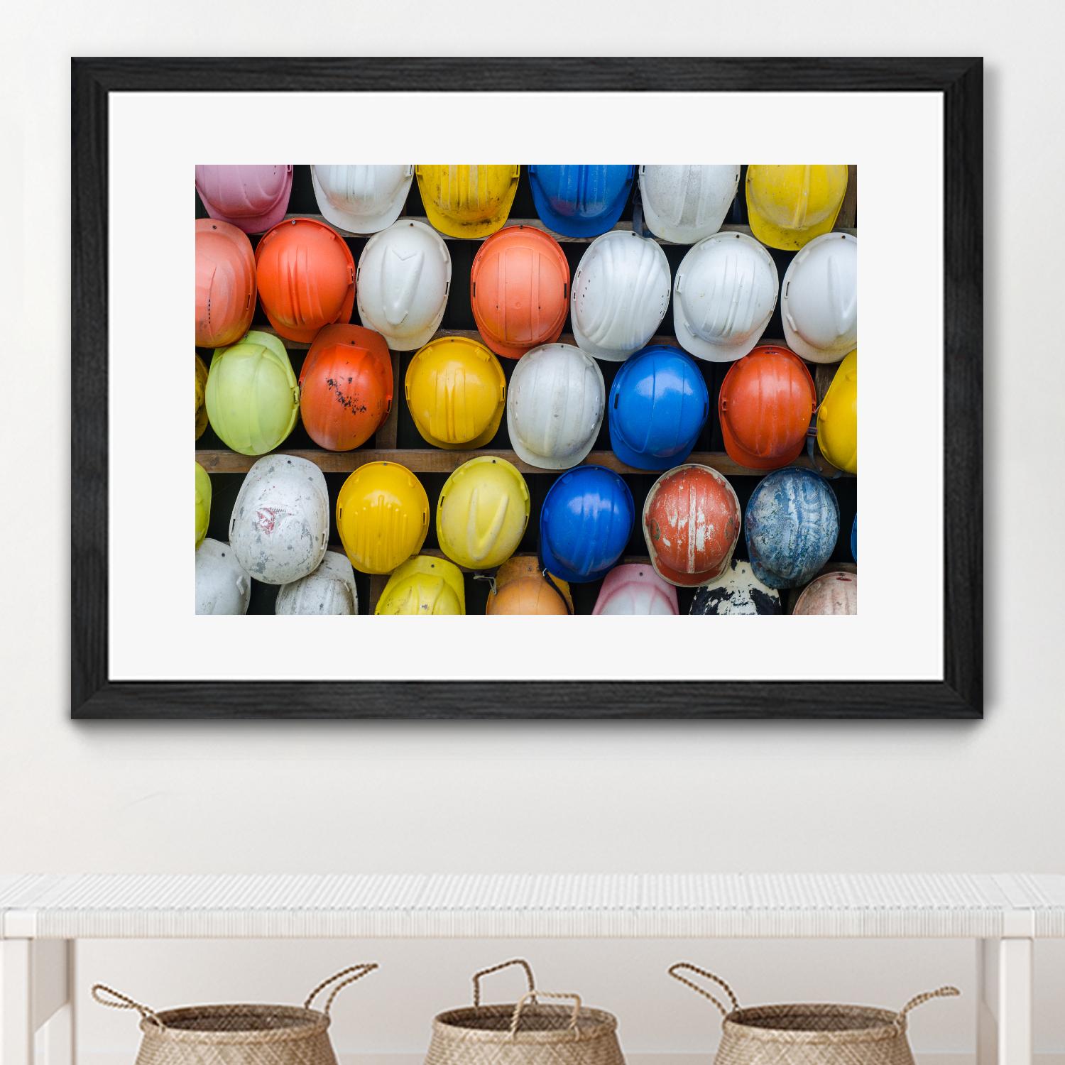 Safety helmets by Pexels on GIANT ART - white everyday life casque