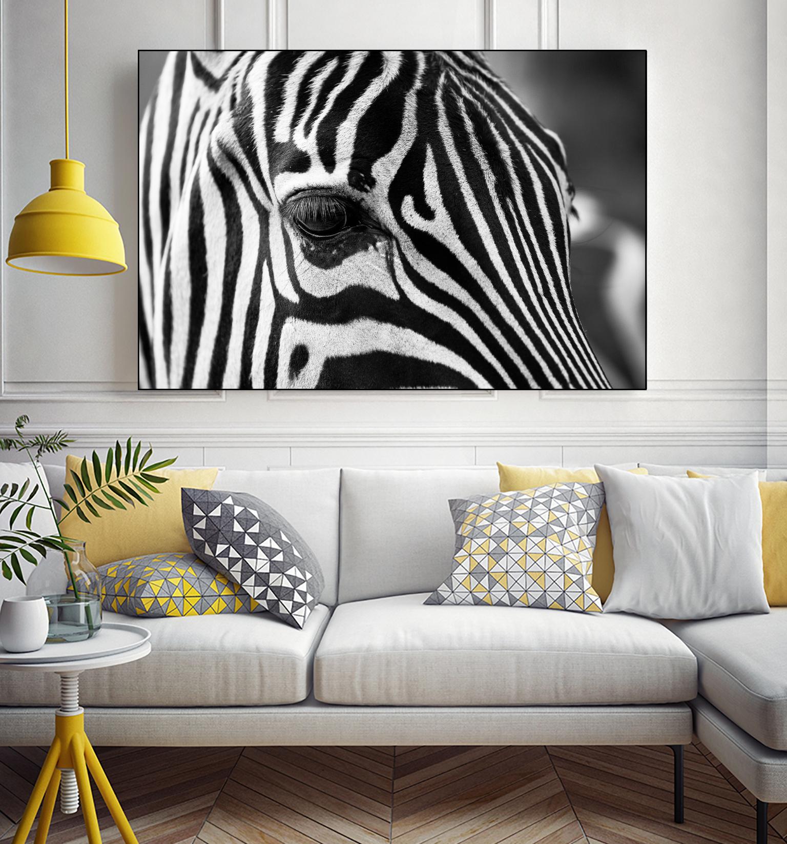 Zoomed Zebra by Pexels on GIANT ART - white animals