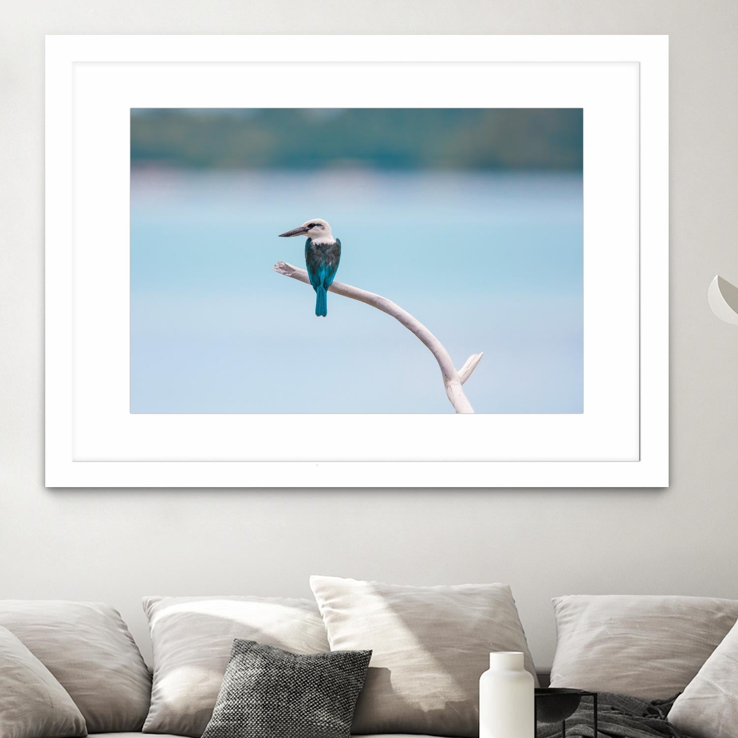 Bird on a branch by Pexels on GIANT ART - white animals