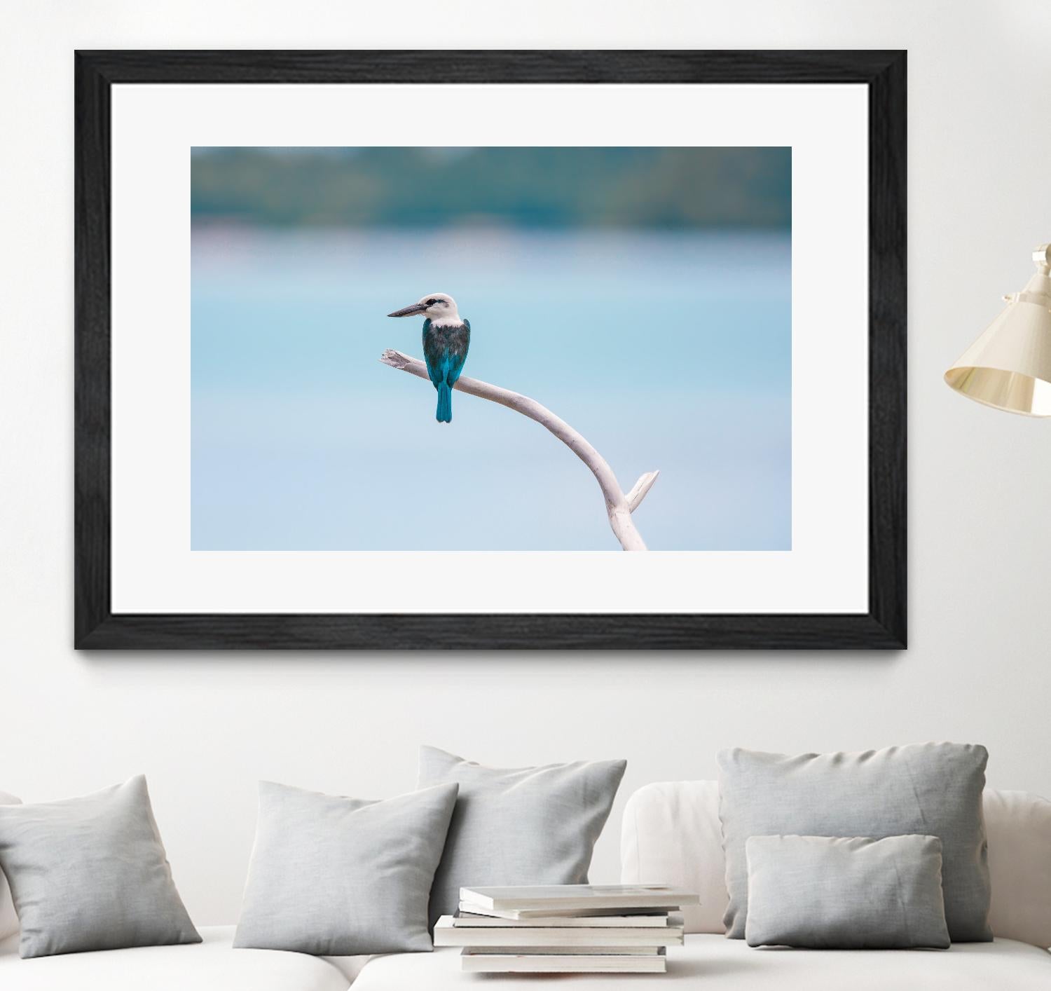 Bird on a branch by Pexels on GIANT ART - white animals