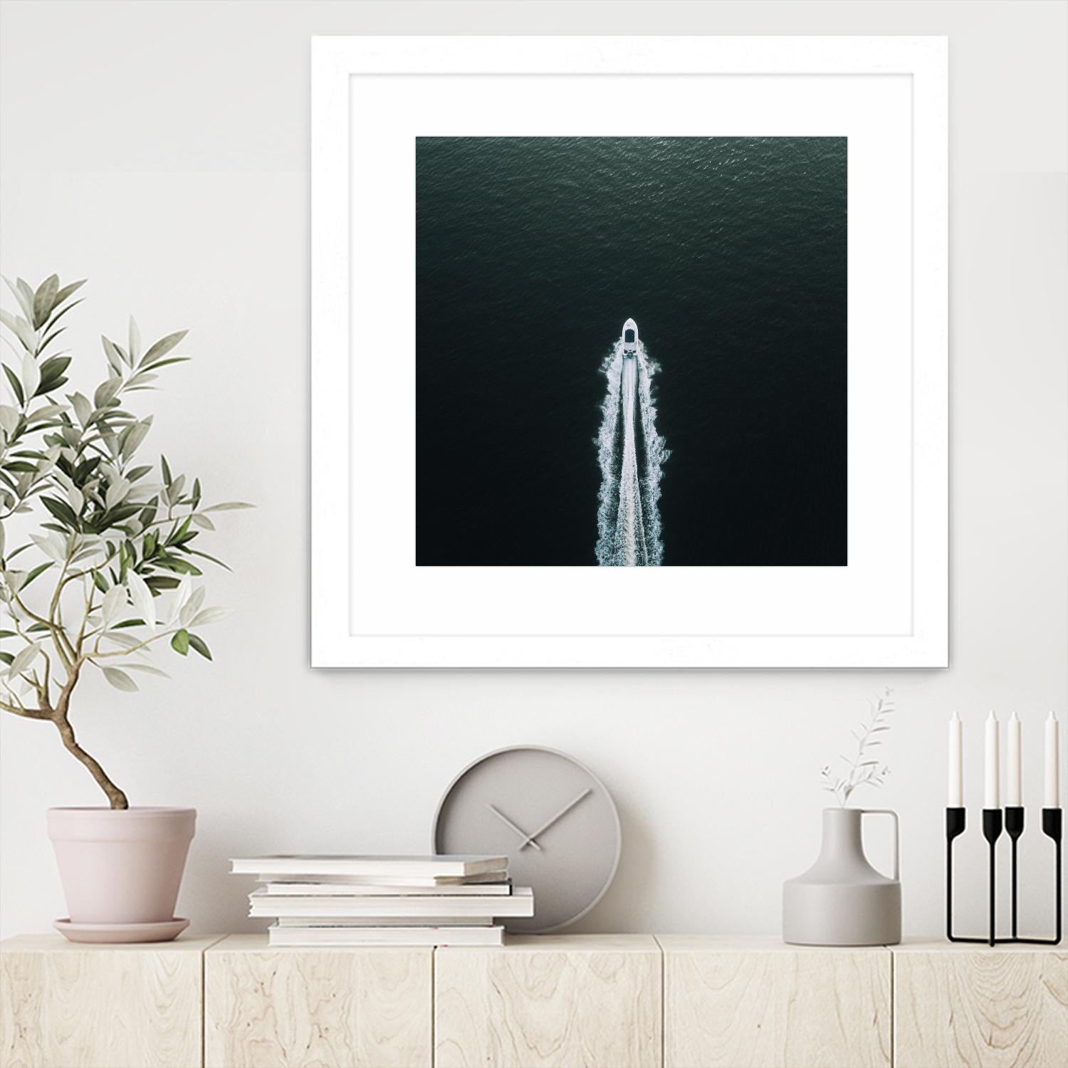 Row your boat by Pexels on GIANT ART - black nautical