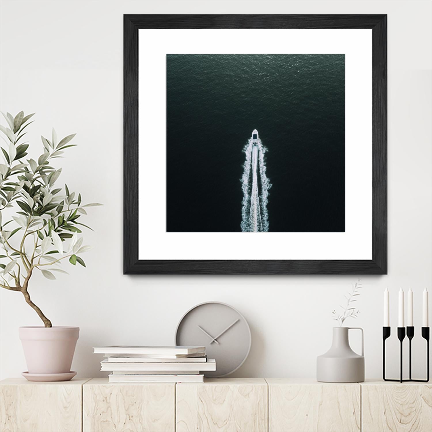 Row your boat by Pexels on GIANT ART - black nautical