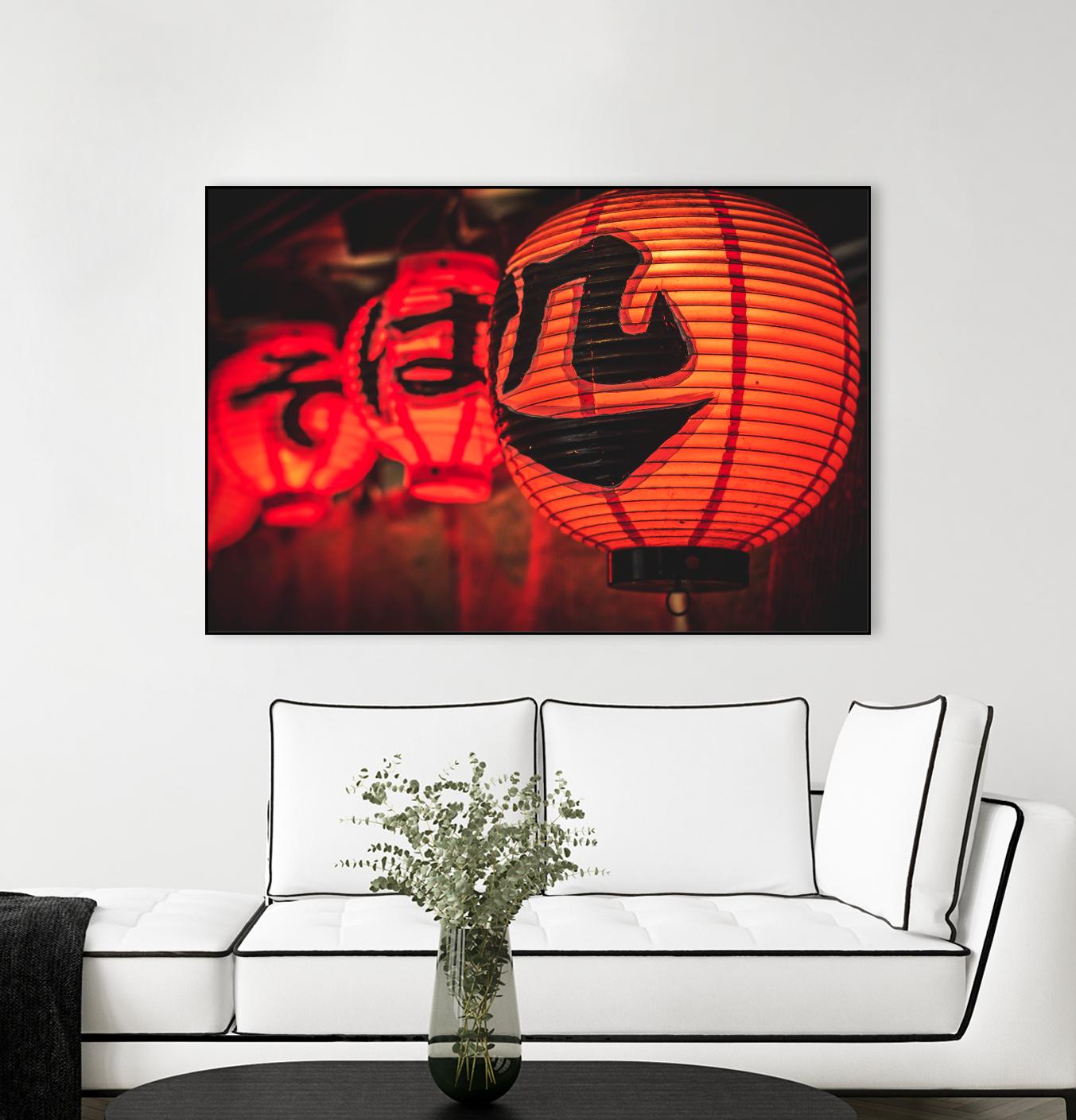 Chinese lanterns by Pexels on GIANT ART - black photo art