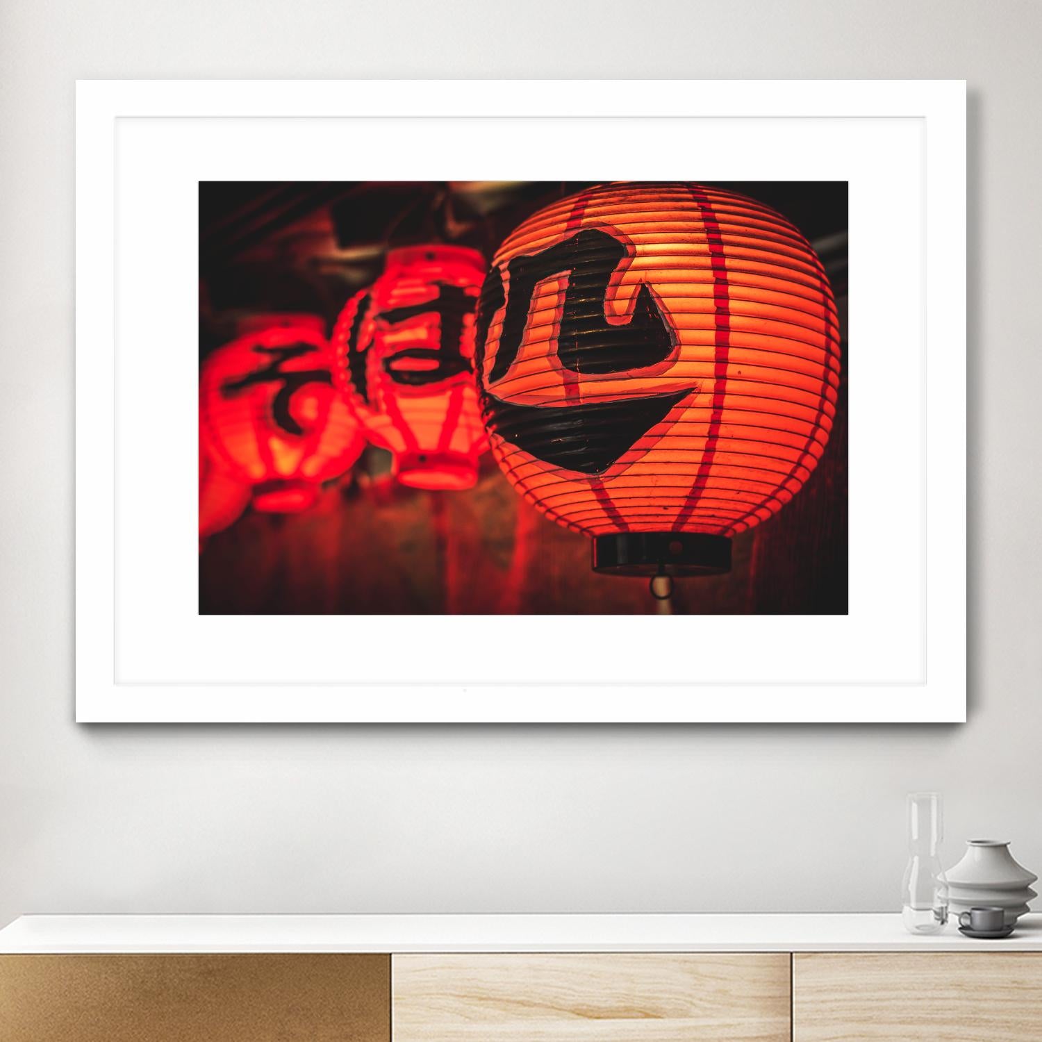 Chinese lanterns by Pexels on GIANT ART - black photo art