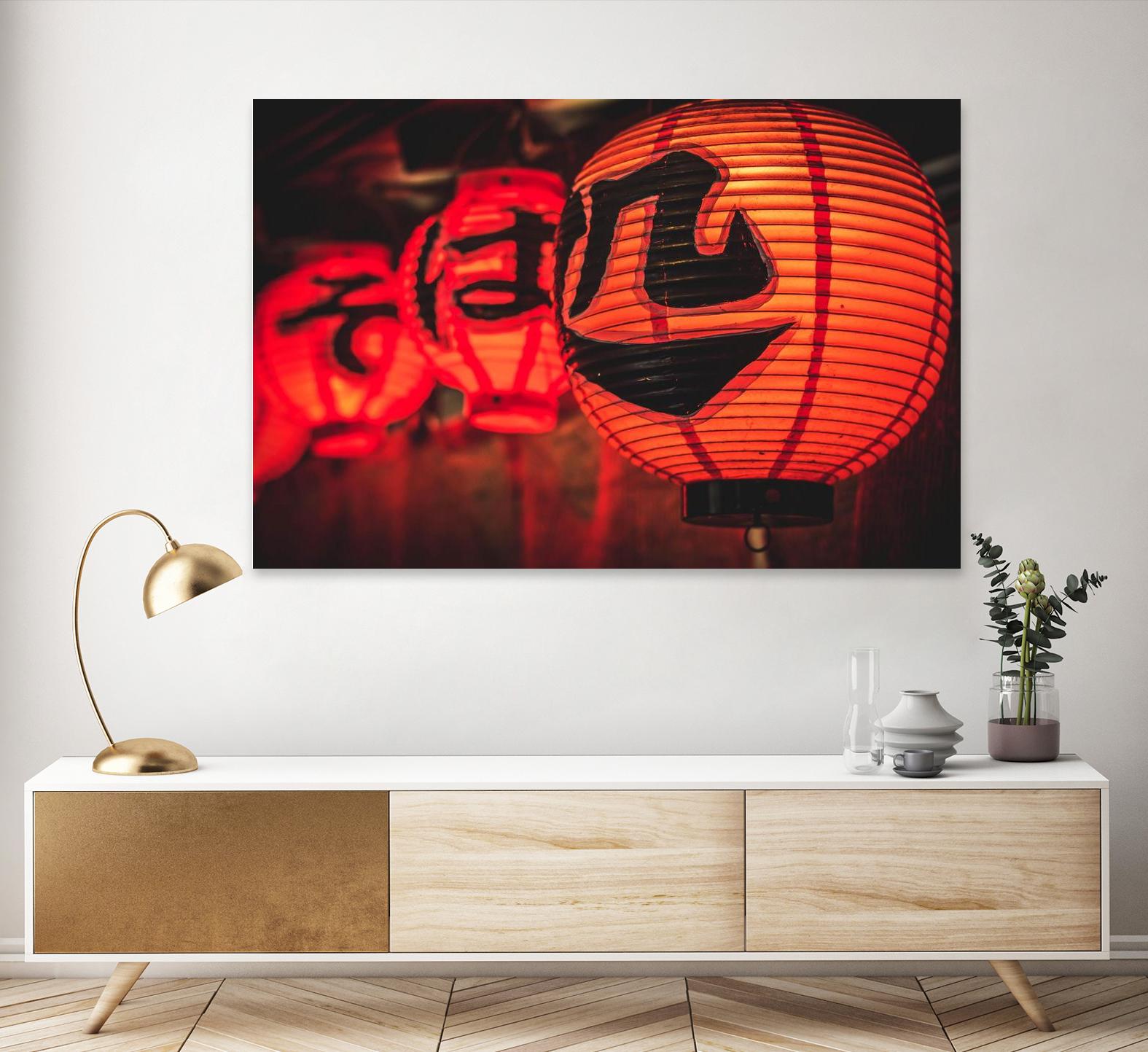 Chinese lanterns by Pexels on GIANT ART - black photo art
