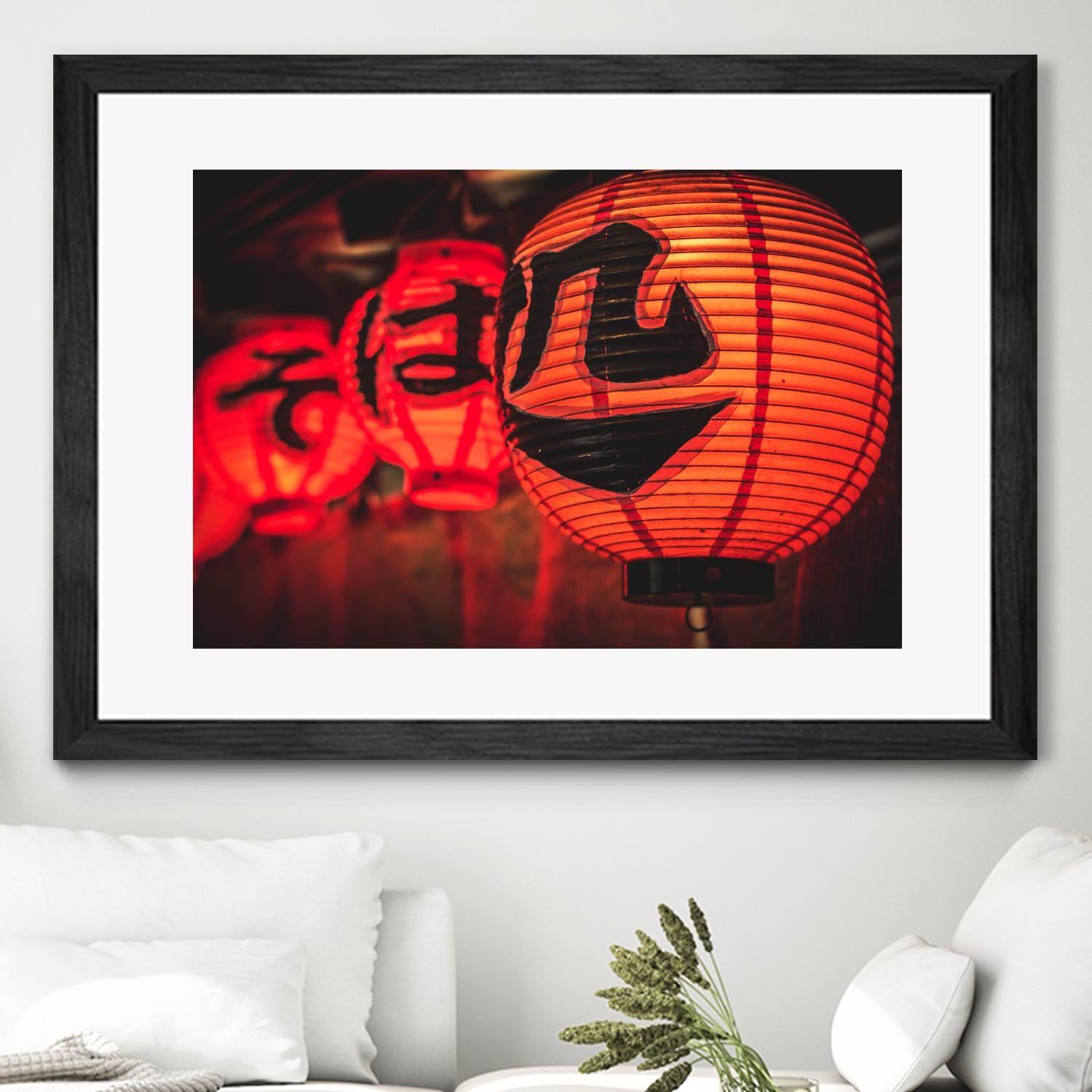 Chinese lanterns by Pexels on GIANT ART - black photo art