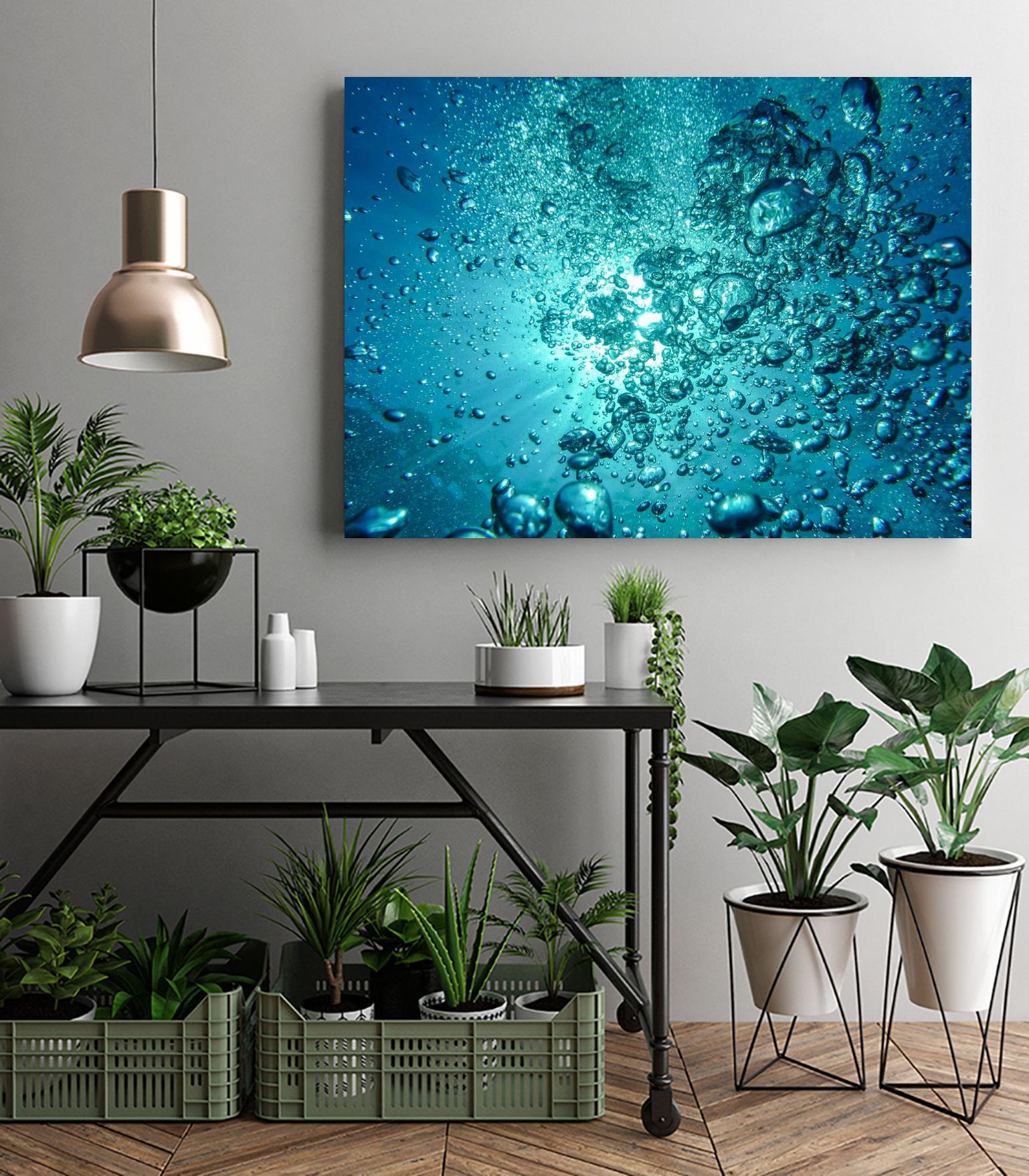 Bubbles by Pexels on GIANT ART - white sea scene bubbles in water