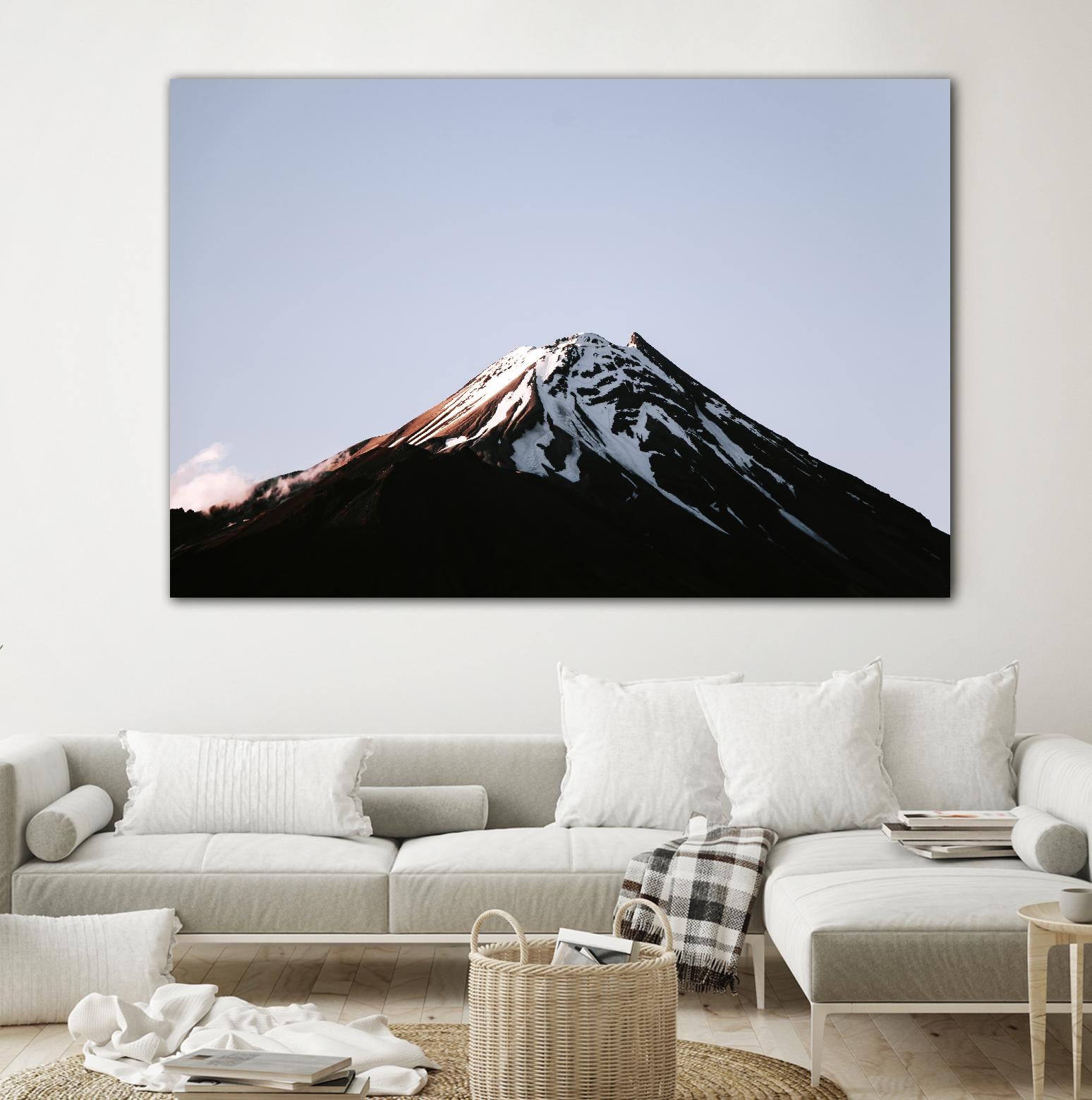 Snow on top by Pexels on GIANT ART - black landscape