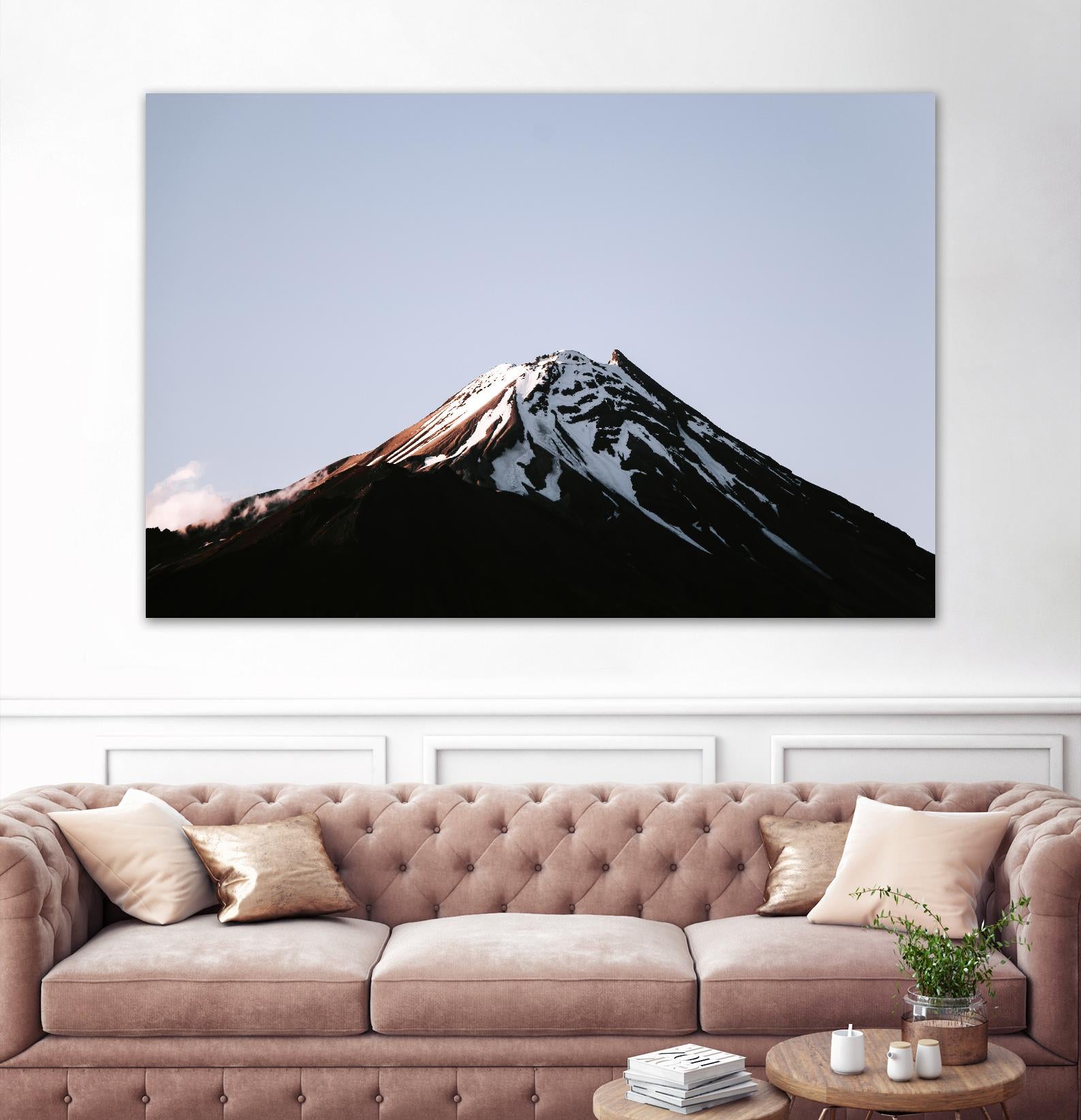 Snow on top by Pexels on GIANT ART - black landscape