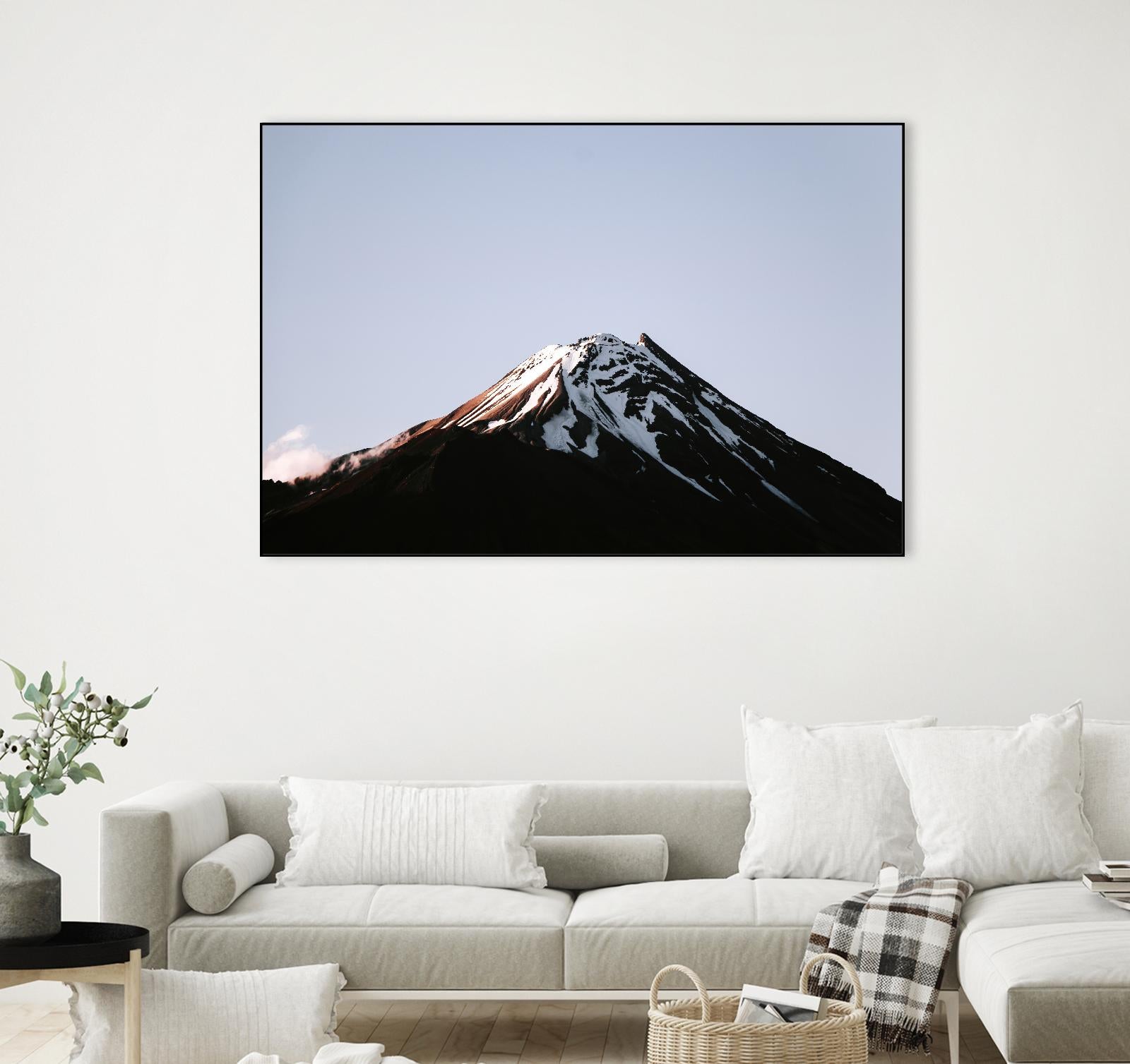 Snow on top by Pexels on GIANT ART - black landscape