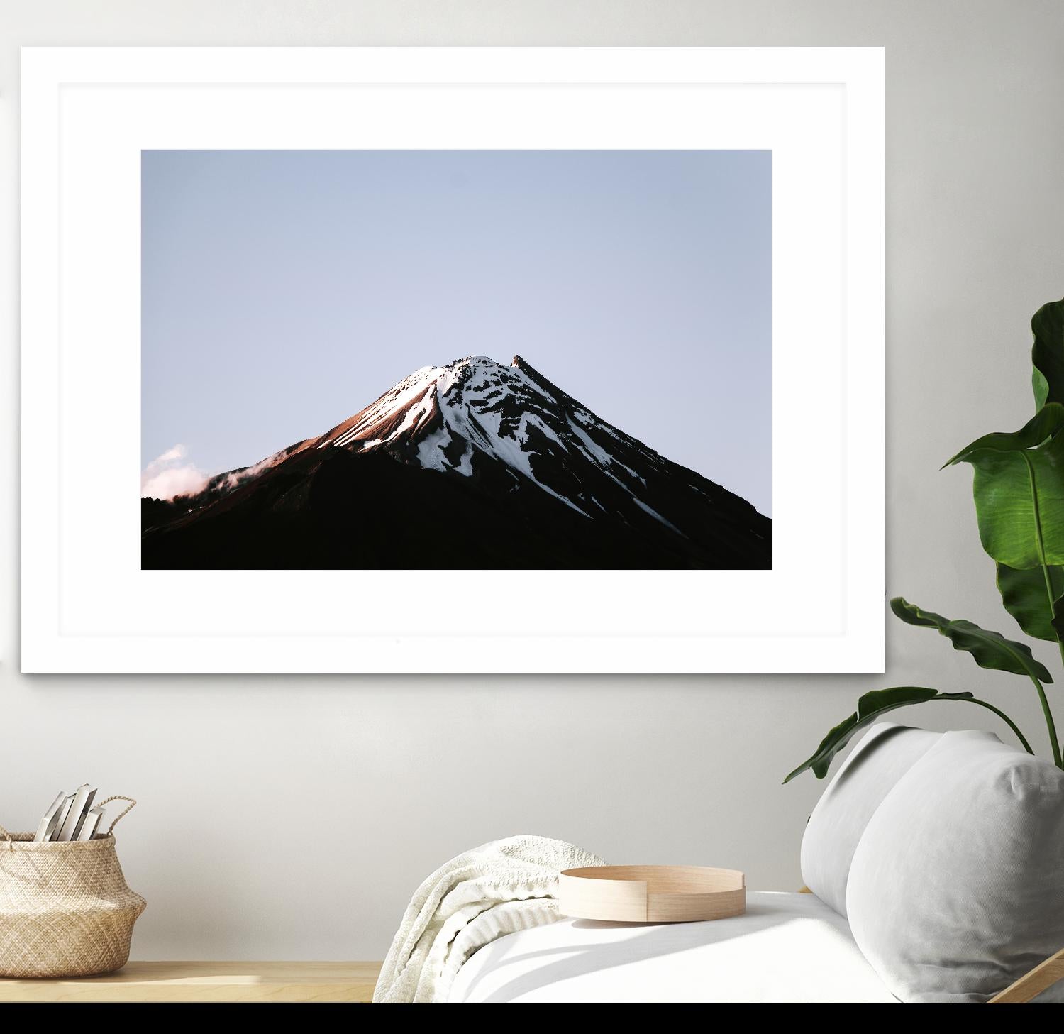 Snow on top by Pexels on GIANT ART - black landscape