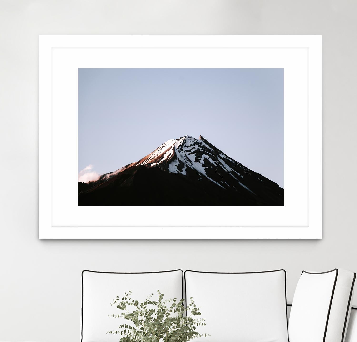 Snow on top by Pexels on GIANT ART - black landscape