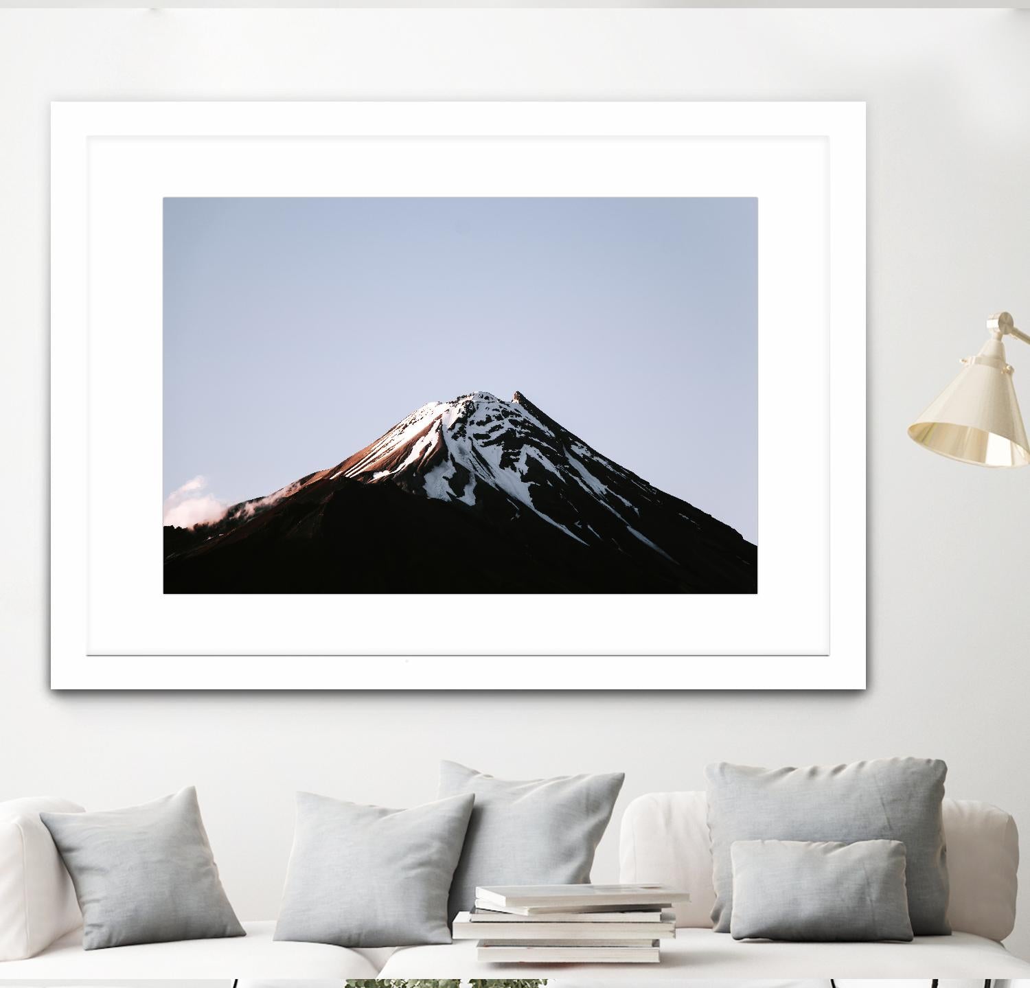 Snow on top by Pexels on GIANT ART - black landscape