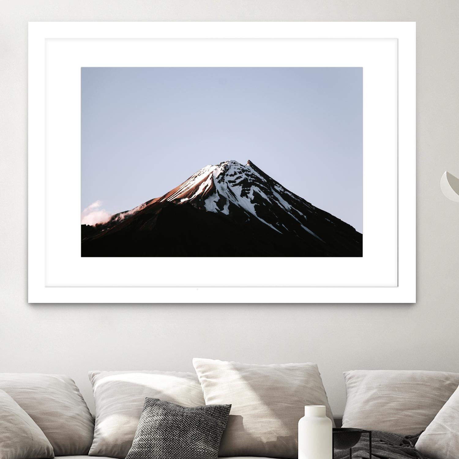 Snow on top by Pexels on GIANT ART - black landscape