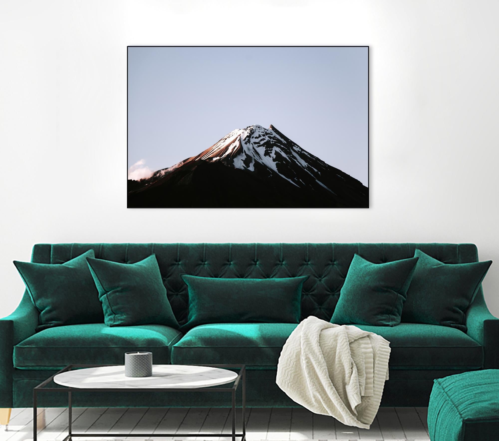 Snow on top by Pexels on GIANT ART - black landscape