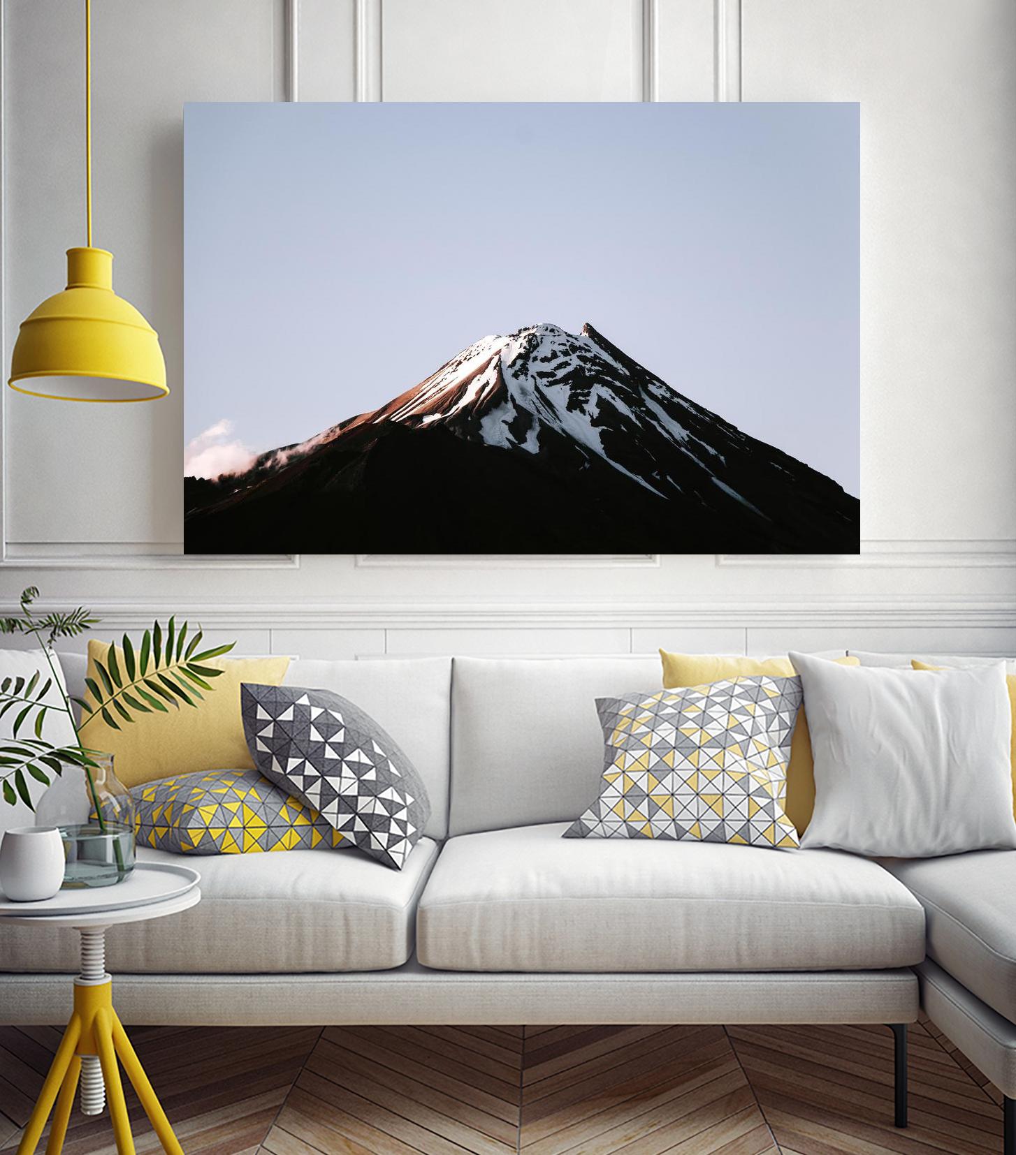 Snow on top by Pexels on GIANT ART - black landscape