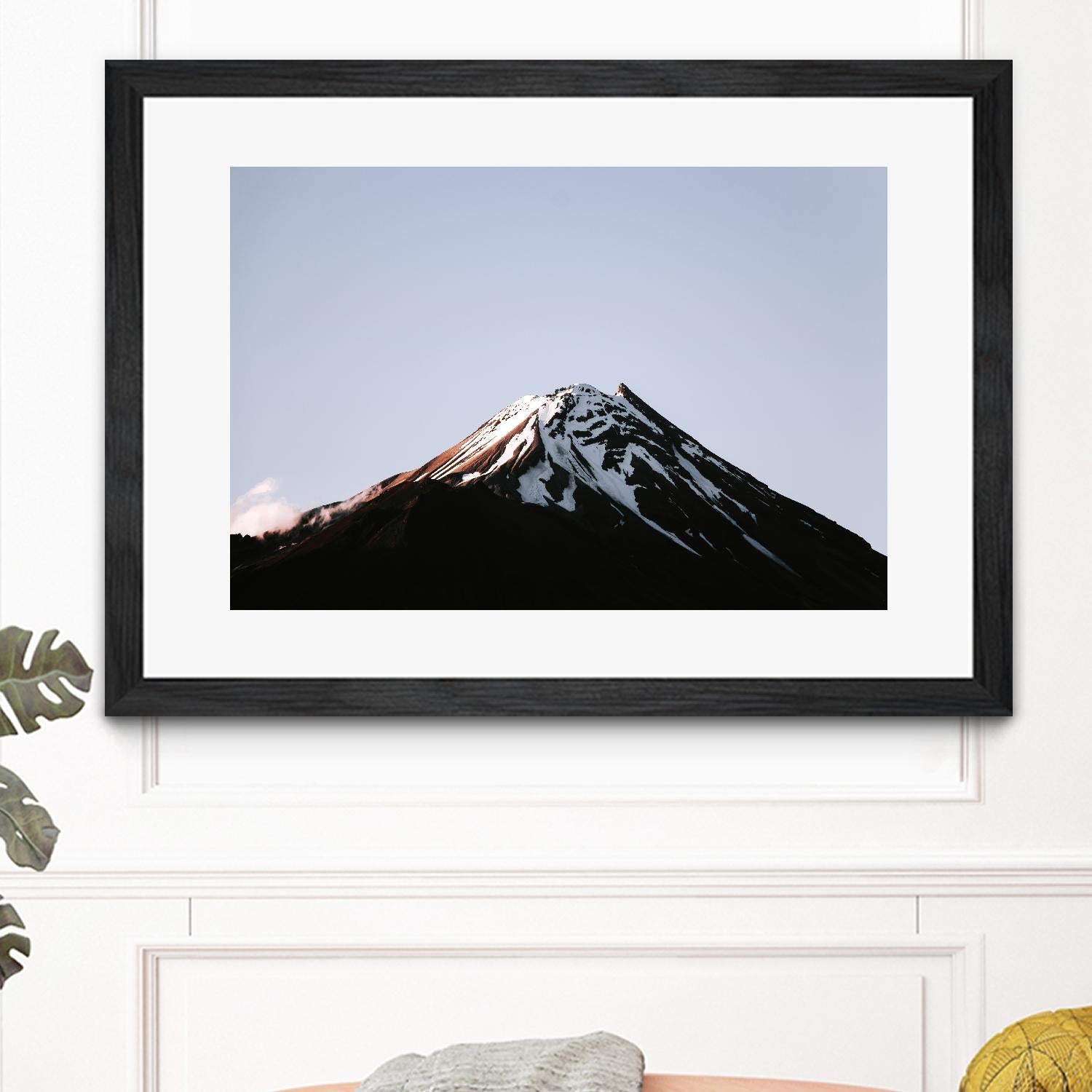 Snow on top by Pexels on GIANT ART - black landscape