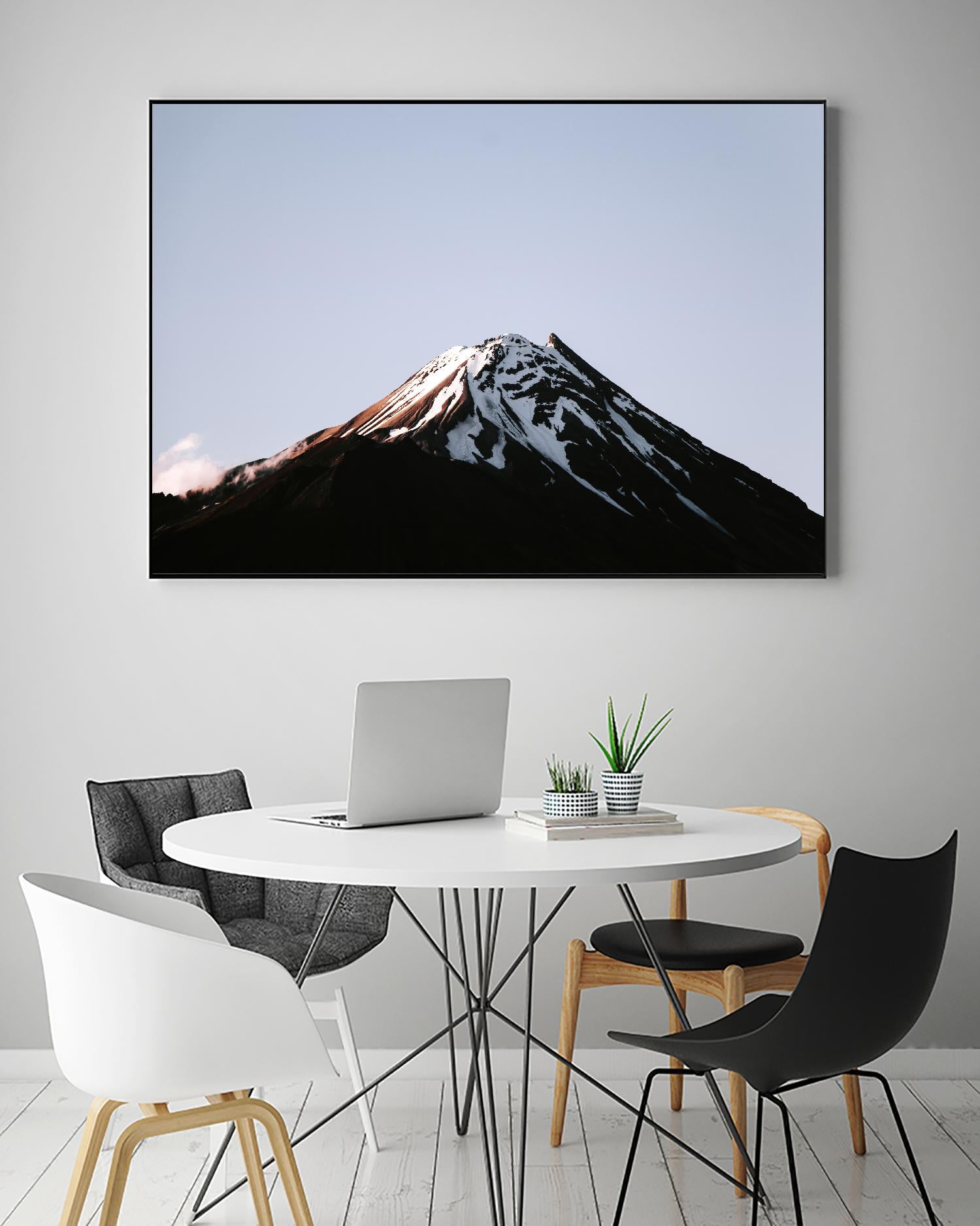 Snow on top by Pexels on GIANT ART - black landscape