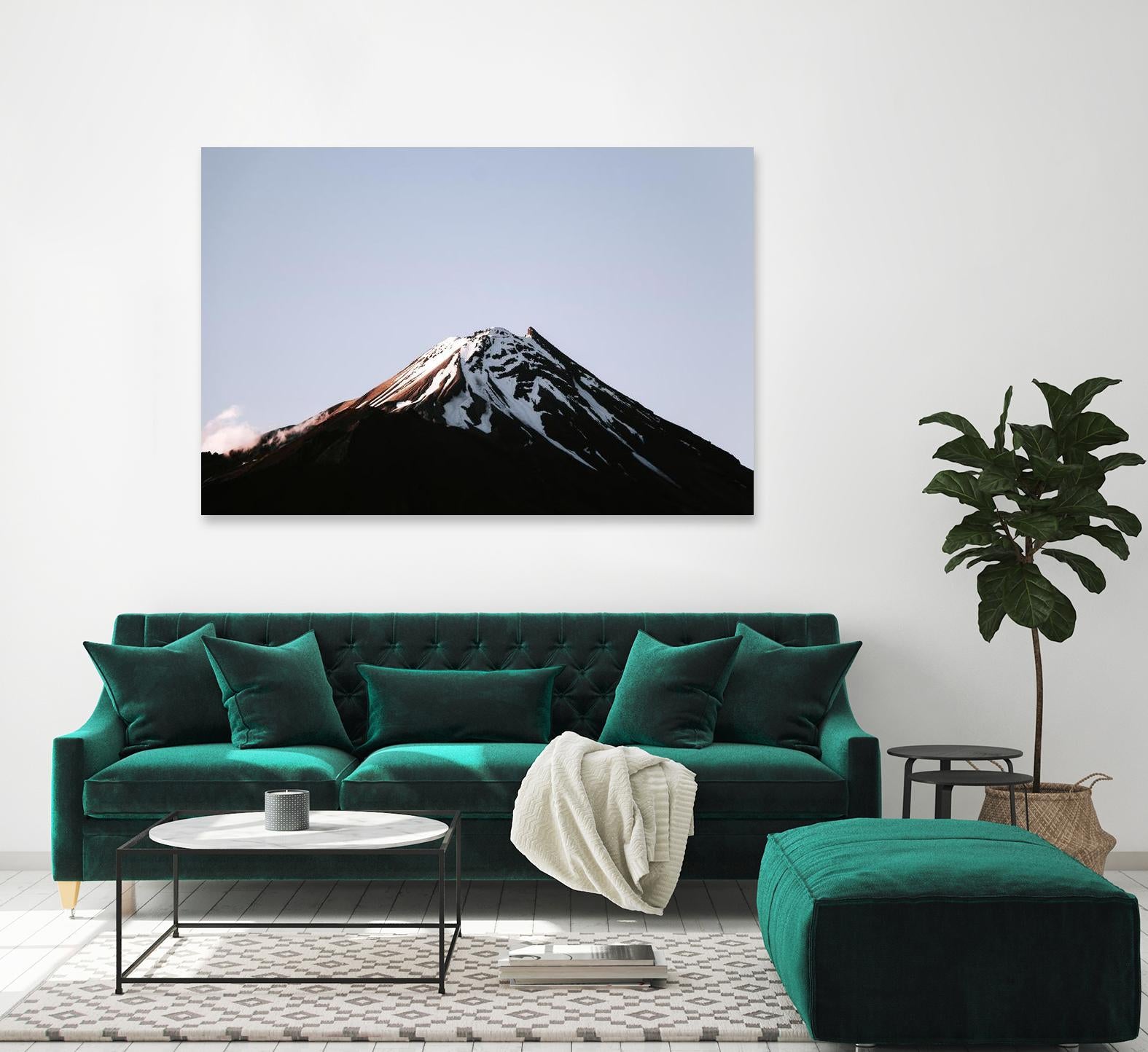 Snow on top by Pexels on GIANT ART - black landscape