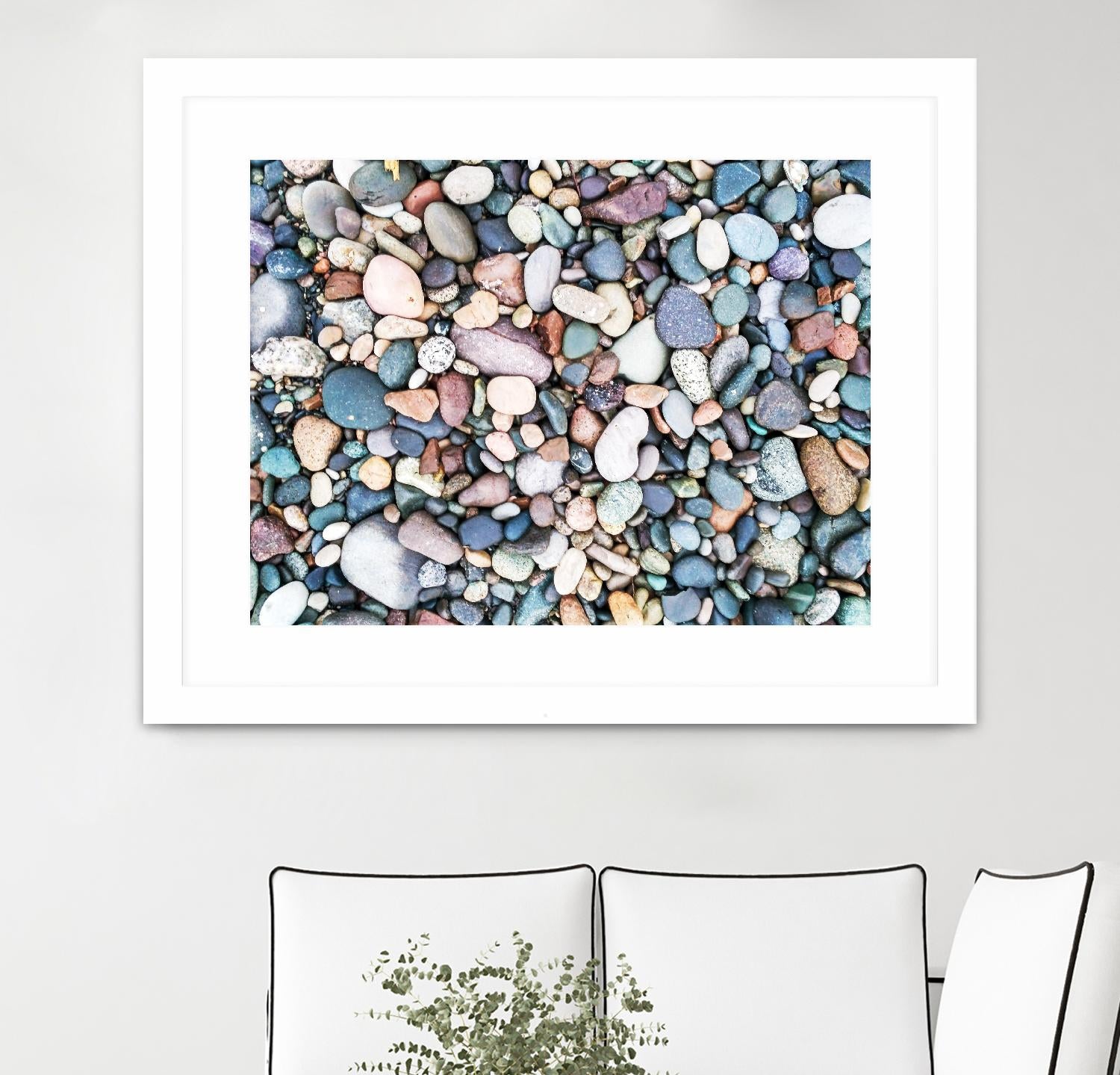 Pebbles by Pexels on GIANT ART - blue photo art