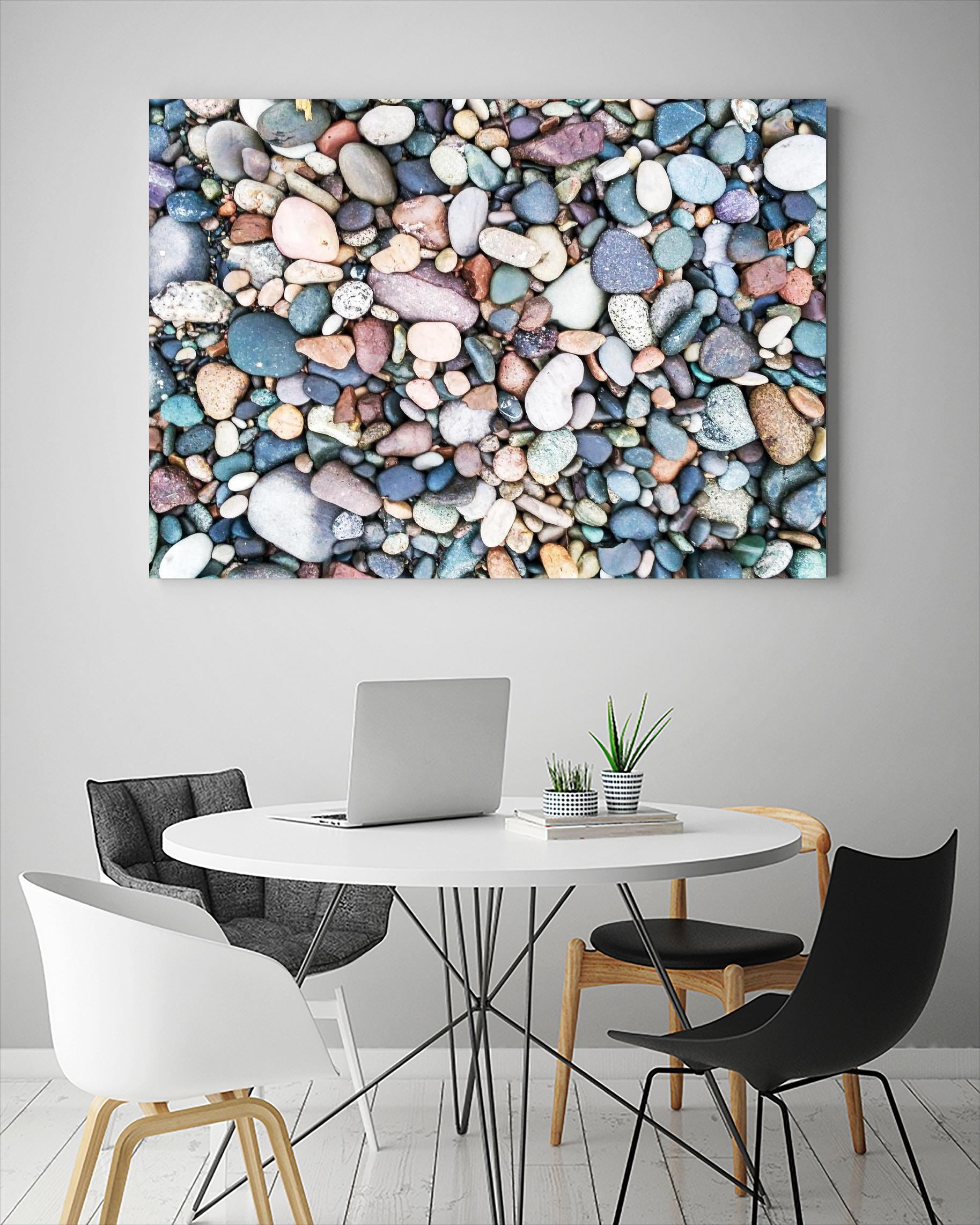 Pebbles by Pexels on GIANT ART - blue photo art