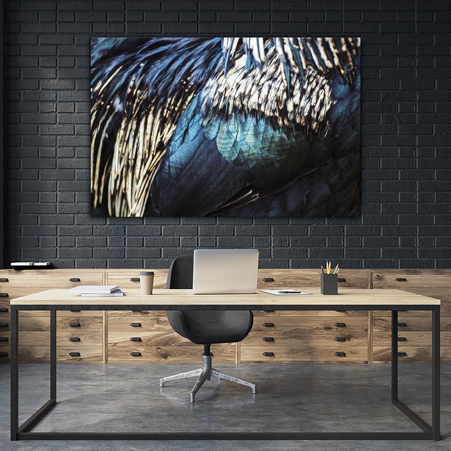 Blue feathers by Pexels on GIANT ART - white animals