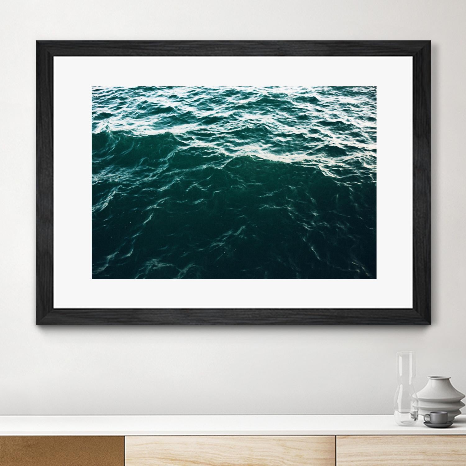 Waves by Pexels on GIANT ART - black sea scene